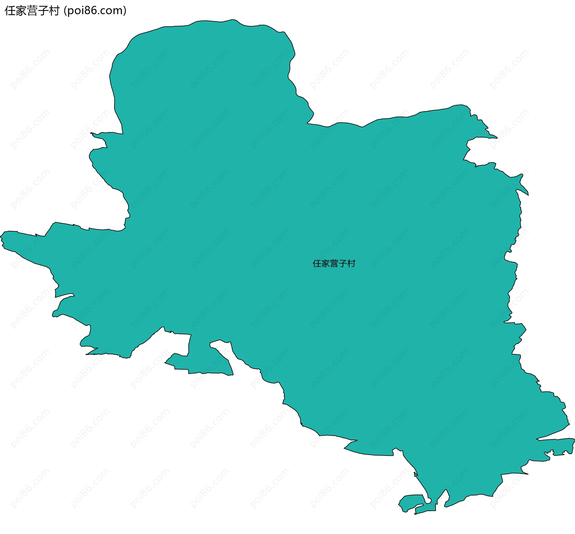 任家营子村边界地图