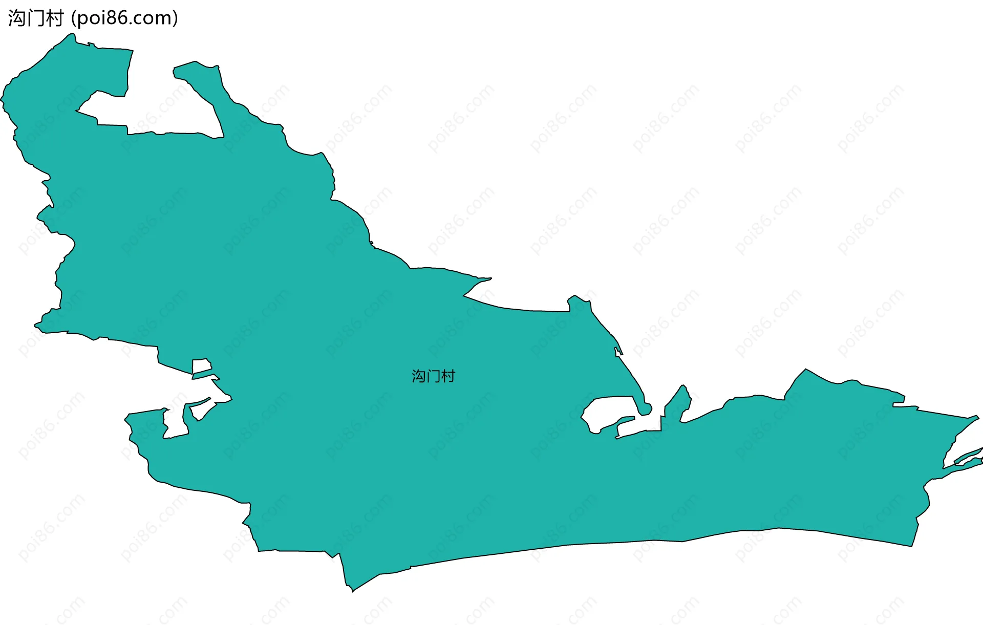 沟门村边界地图