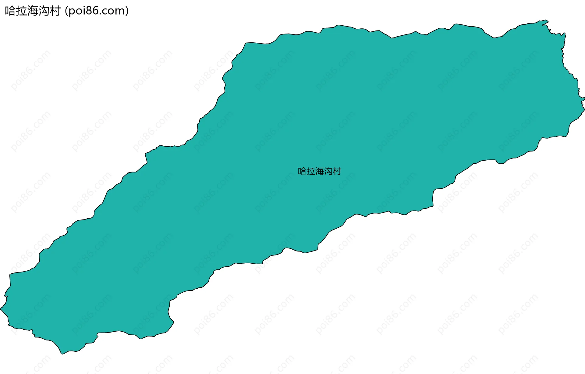 哈拉海沟村边界地图