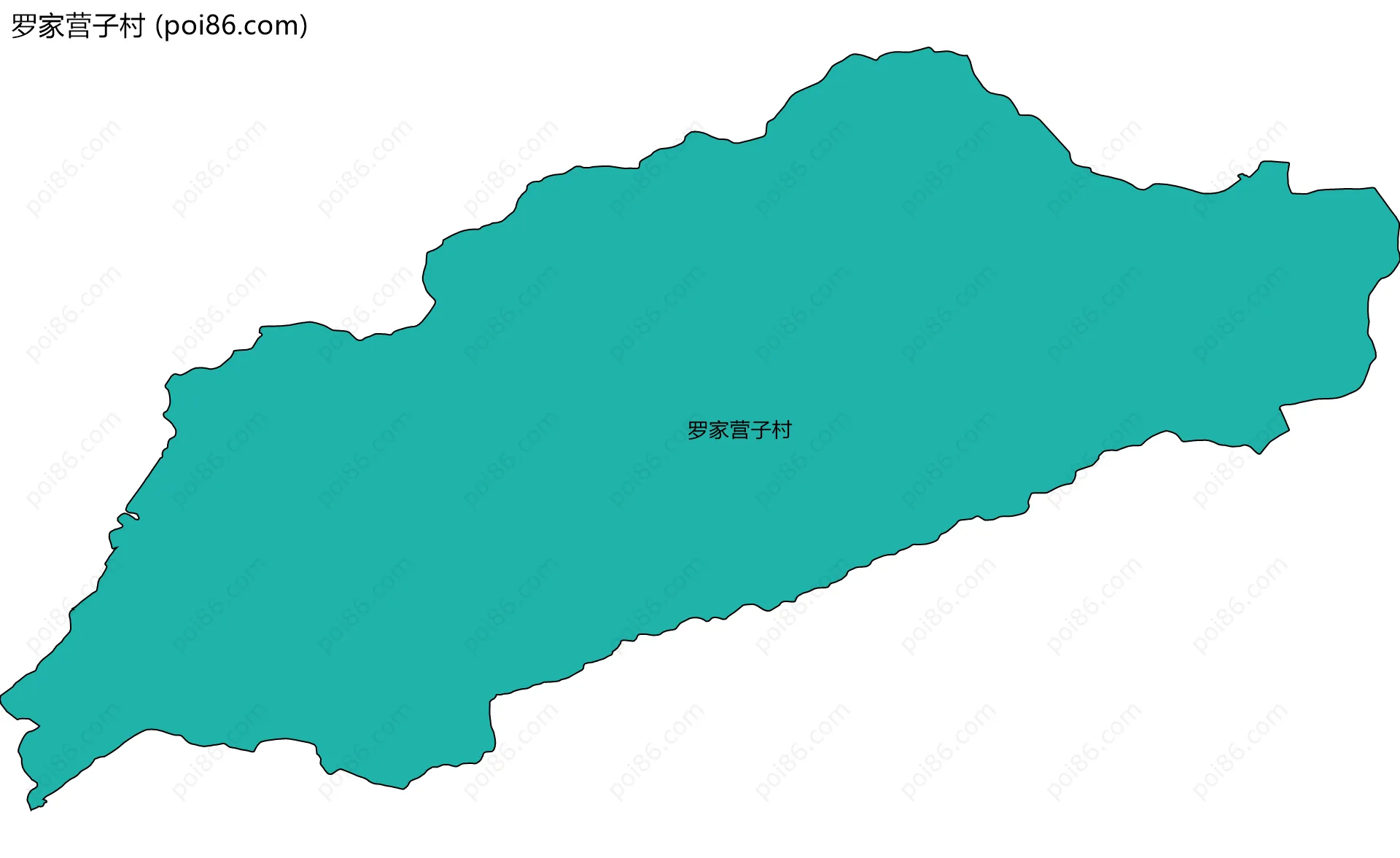 罗家营子村边界地图