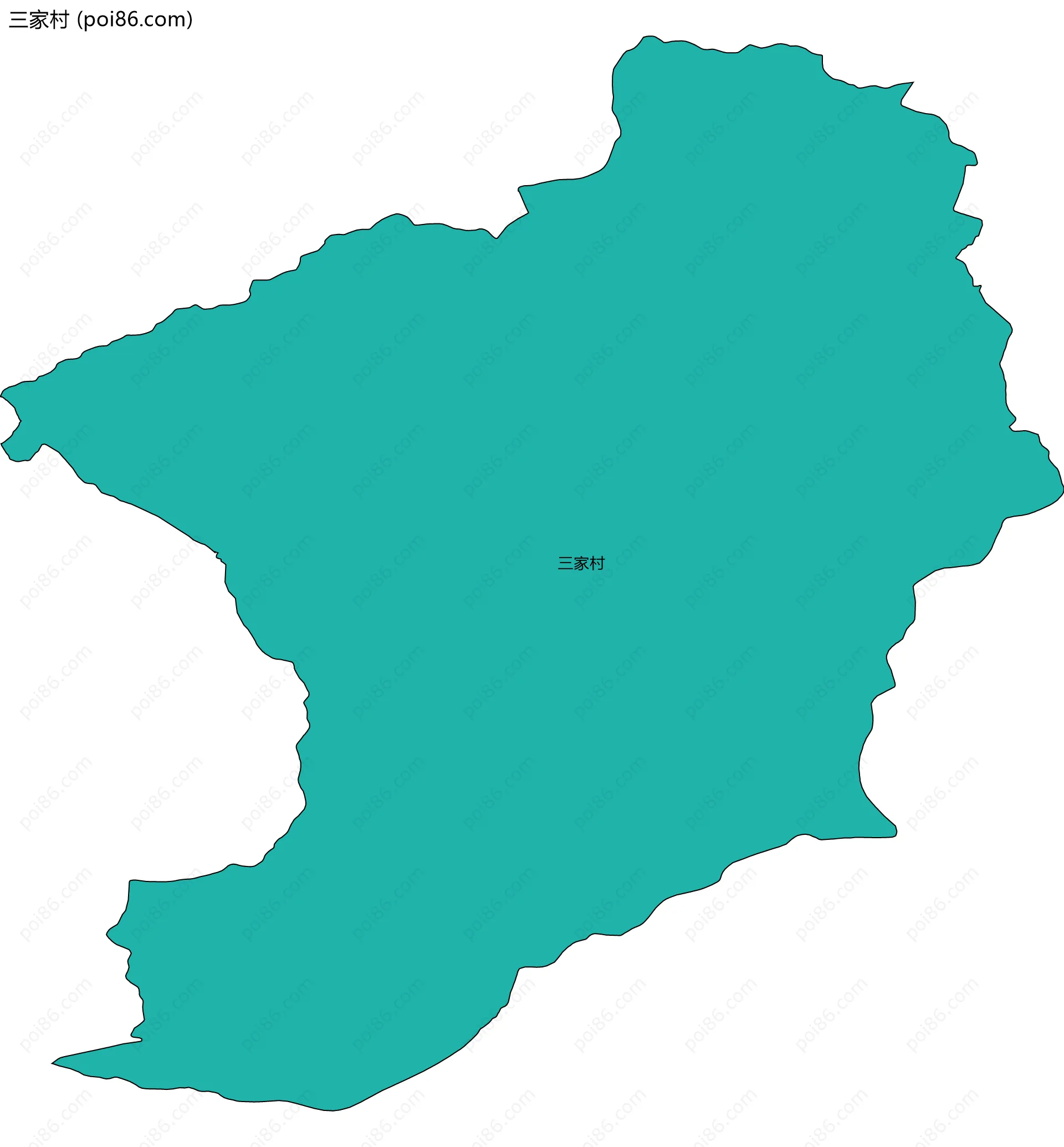 三家村边界地图