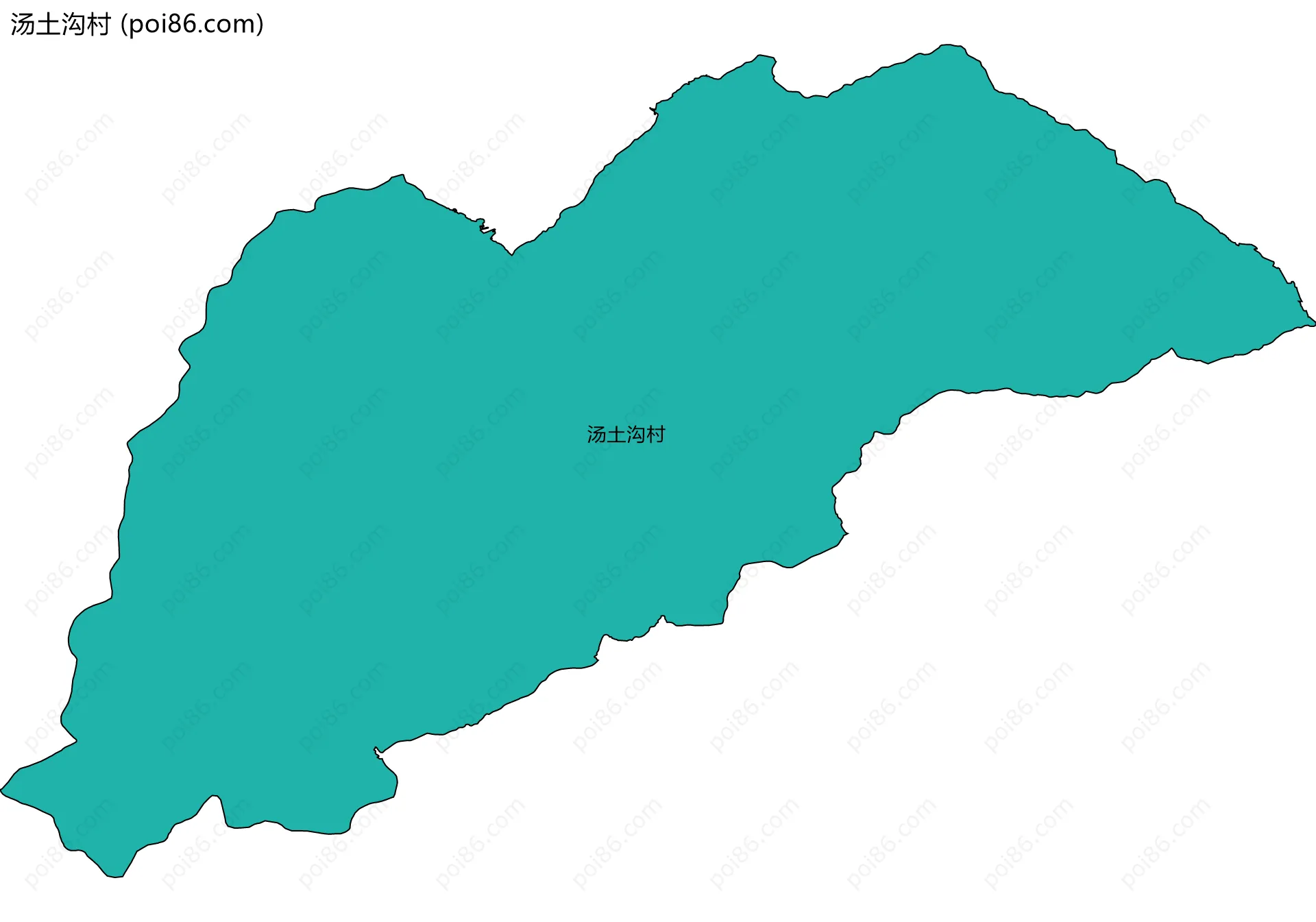 汤土沟村边界地图