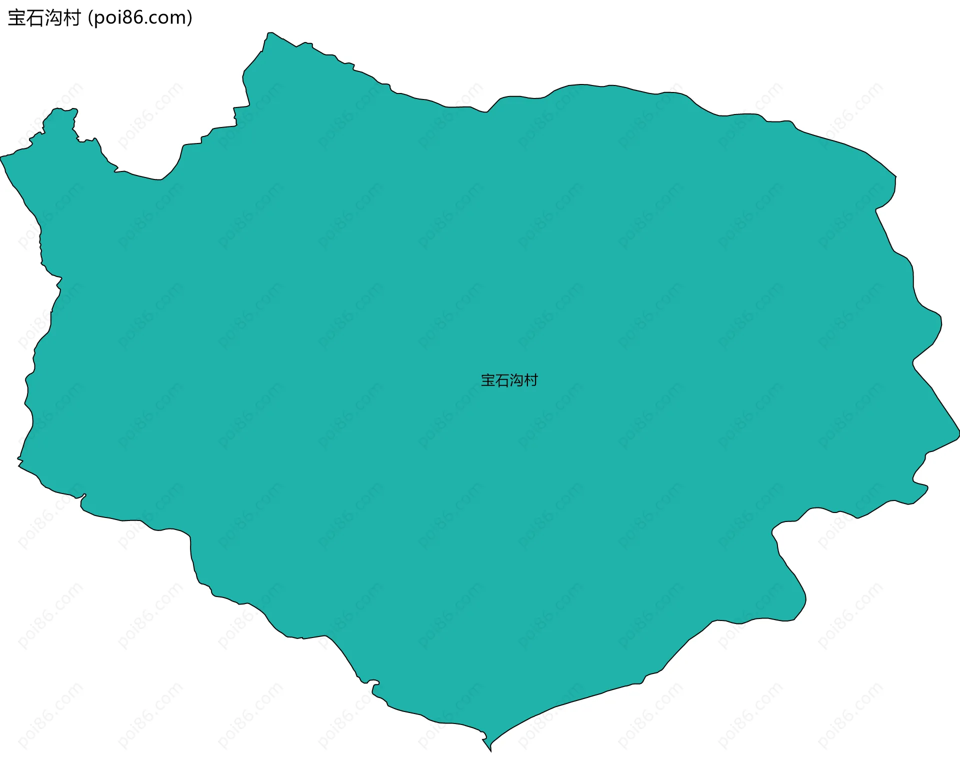 宝石沟村边界地图