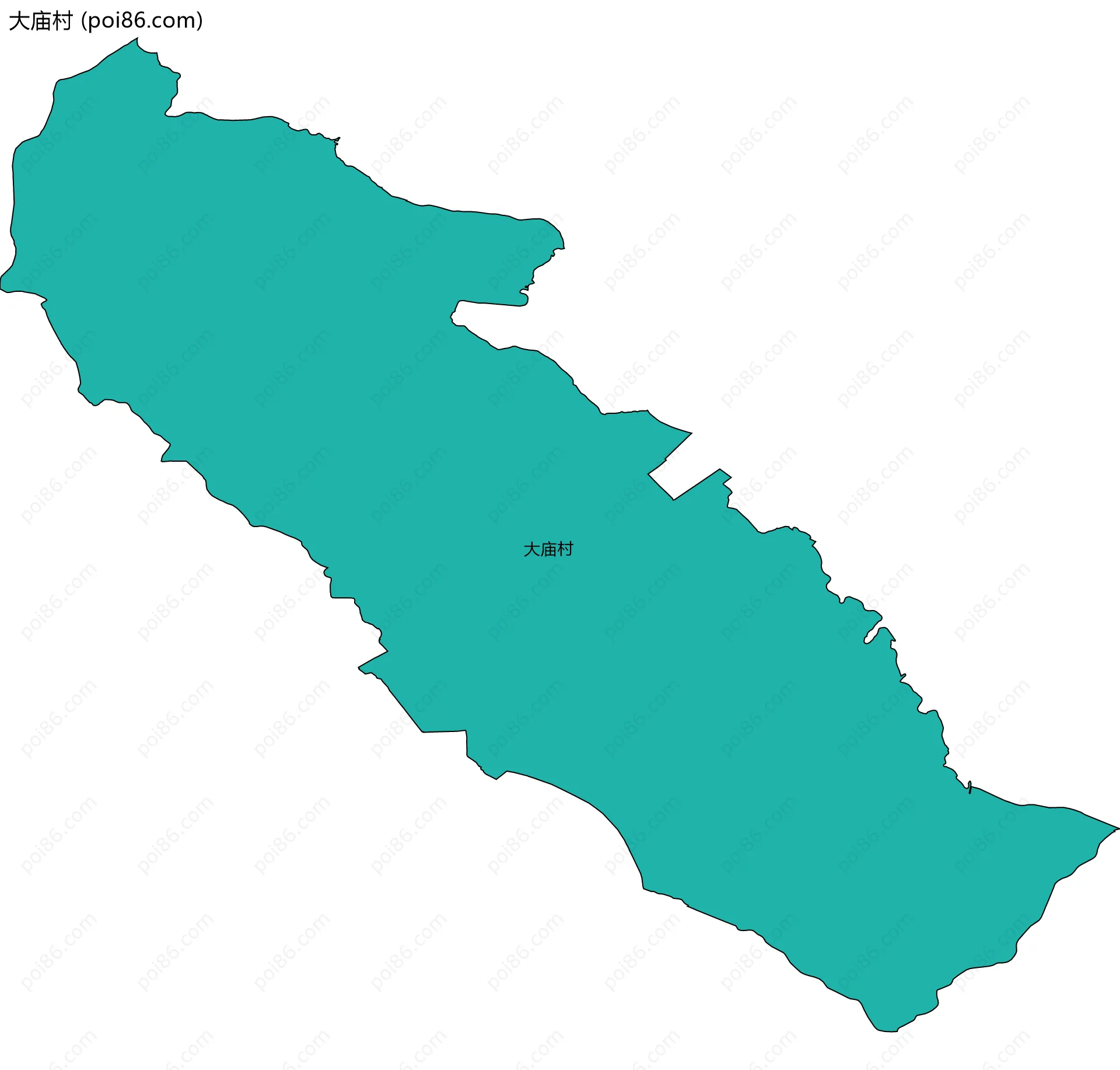 大庙村边界地图