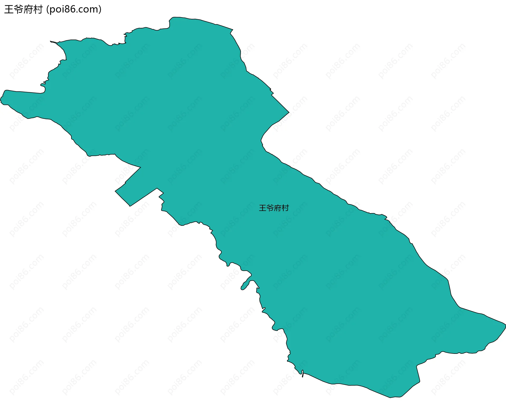 王爷府村边界地图