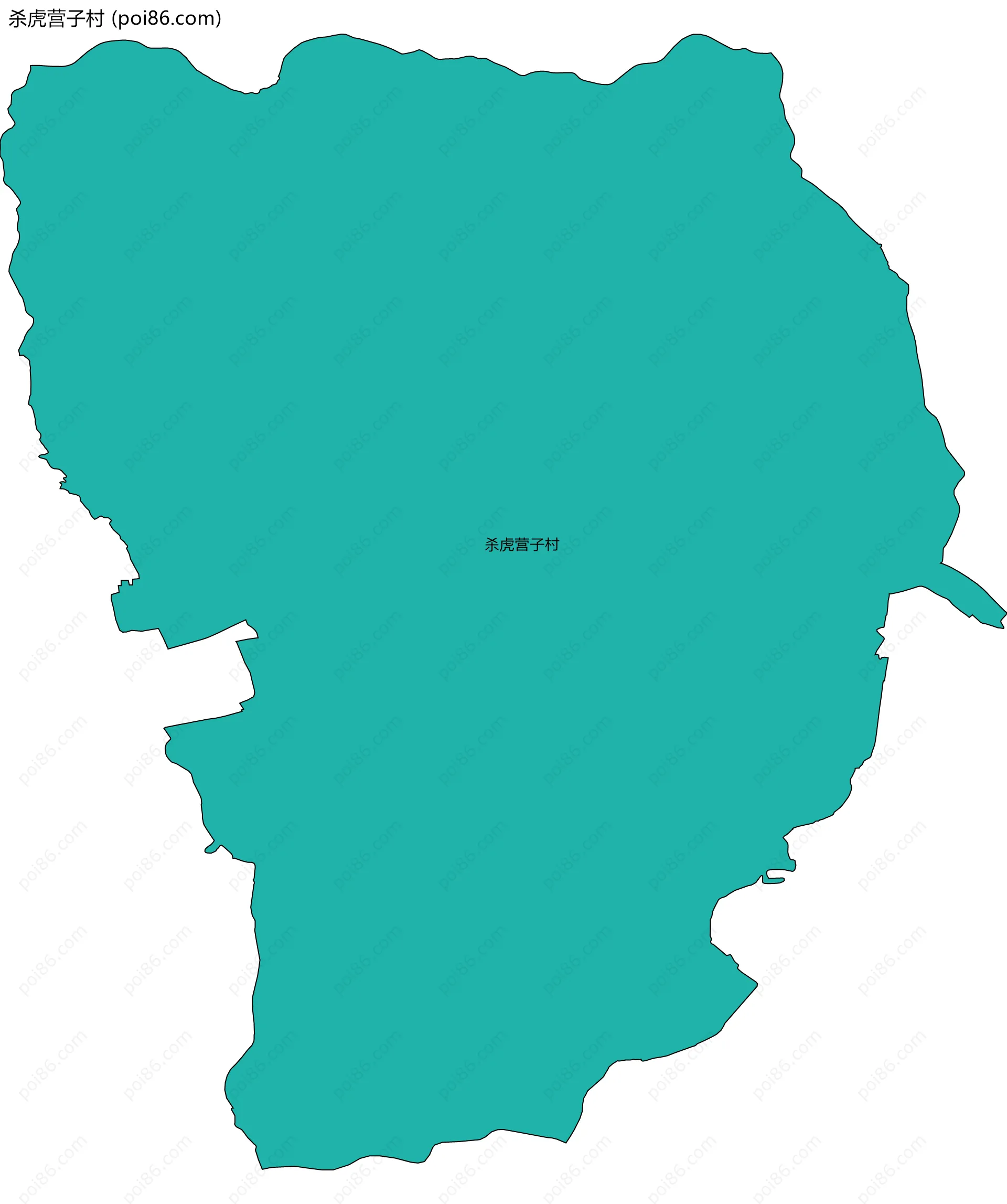 杀虎营子村边界地图