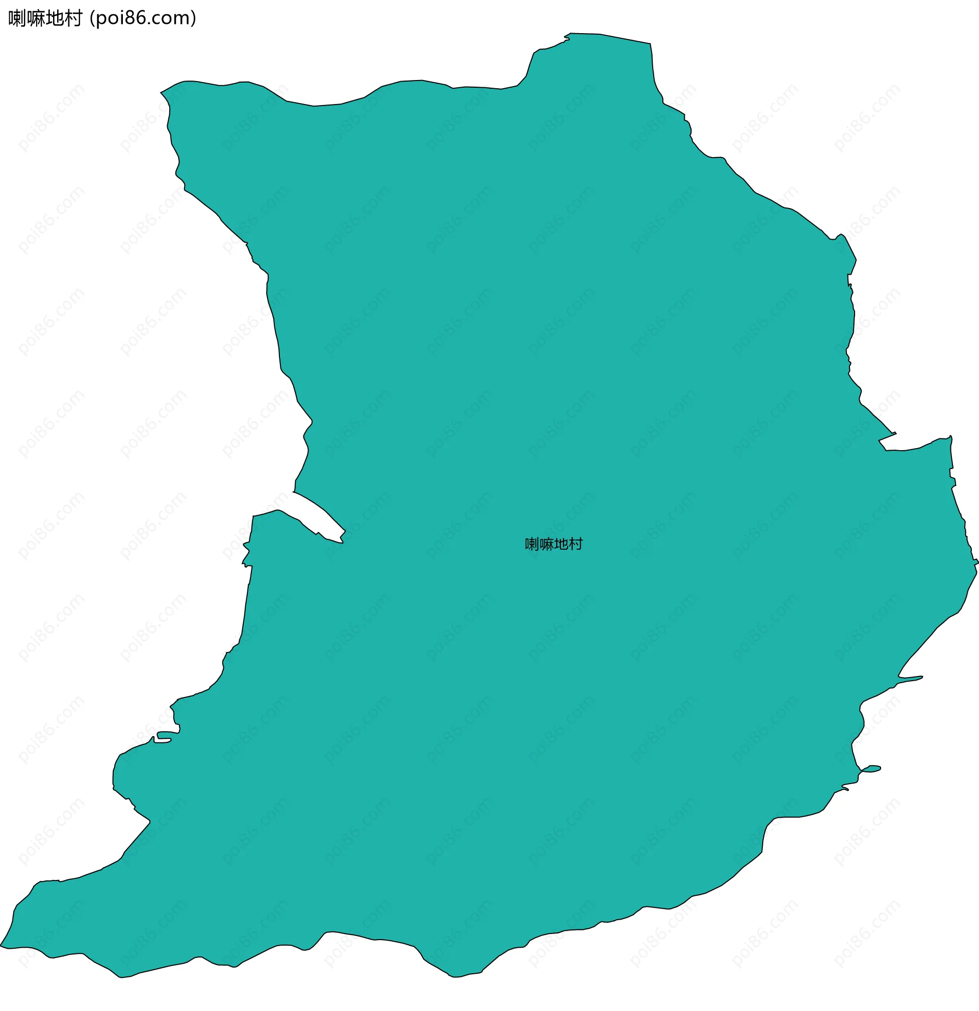 喇嘛地村边界地图