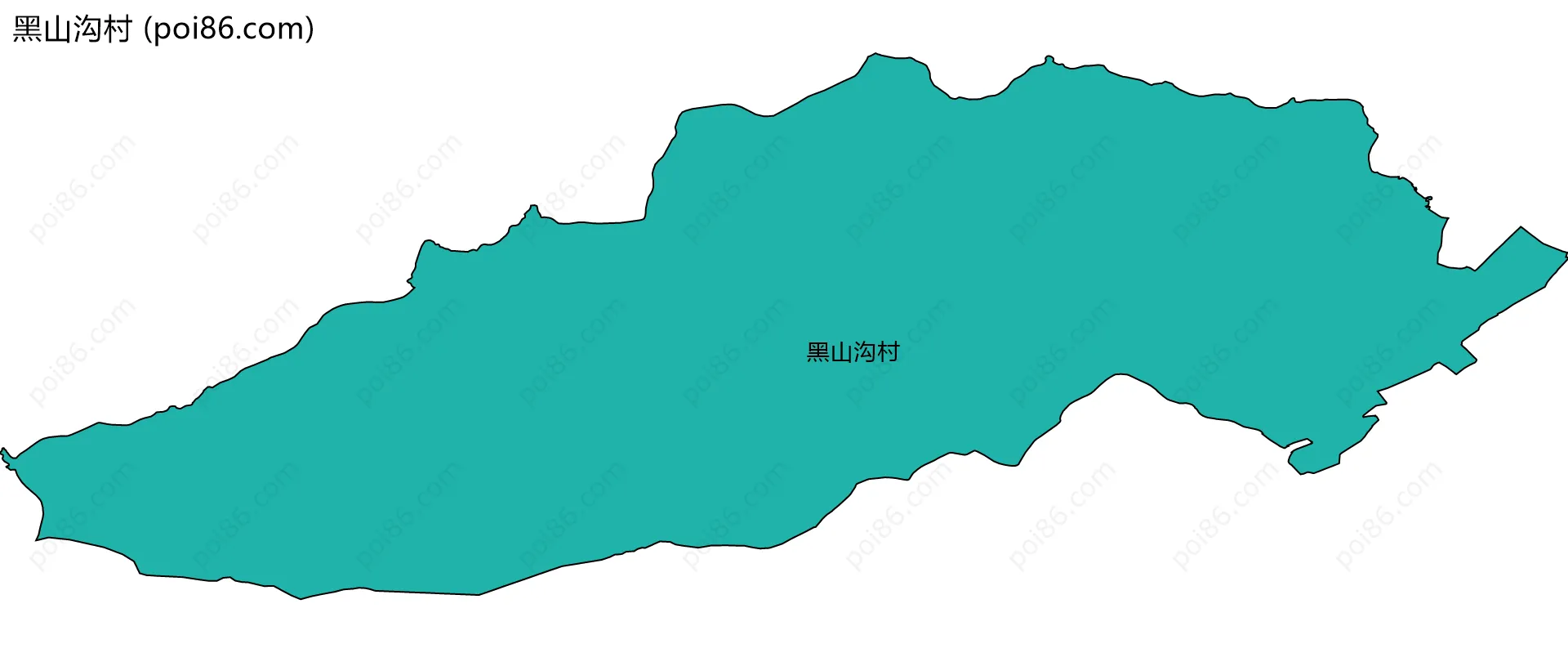 黑山沟村边界地图