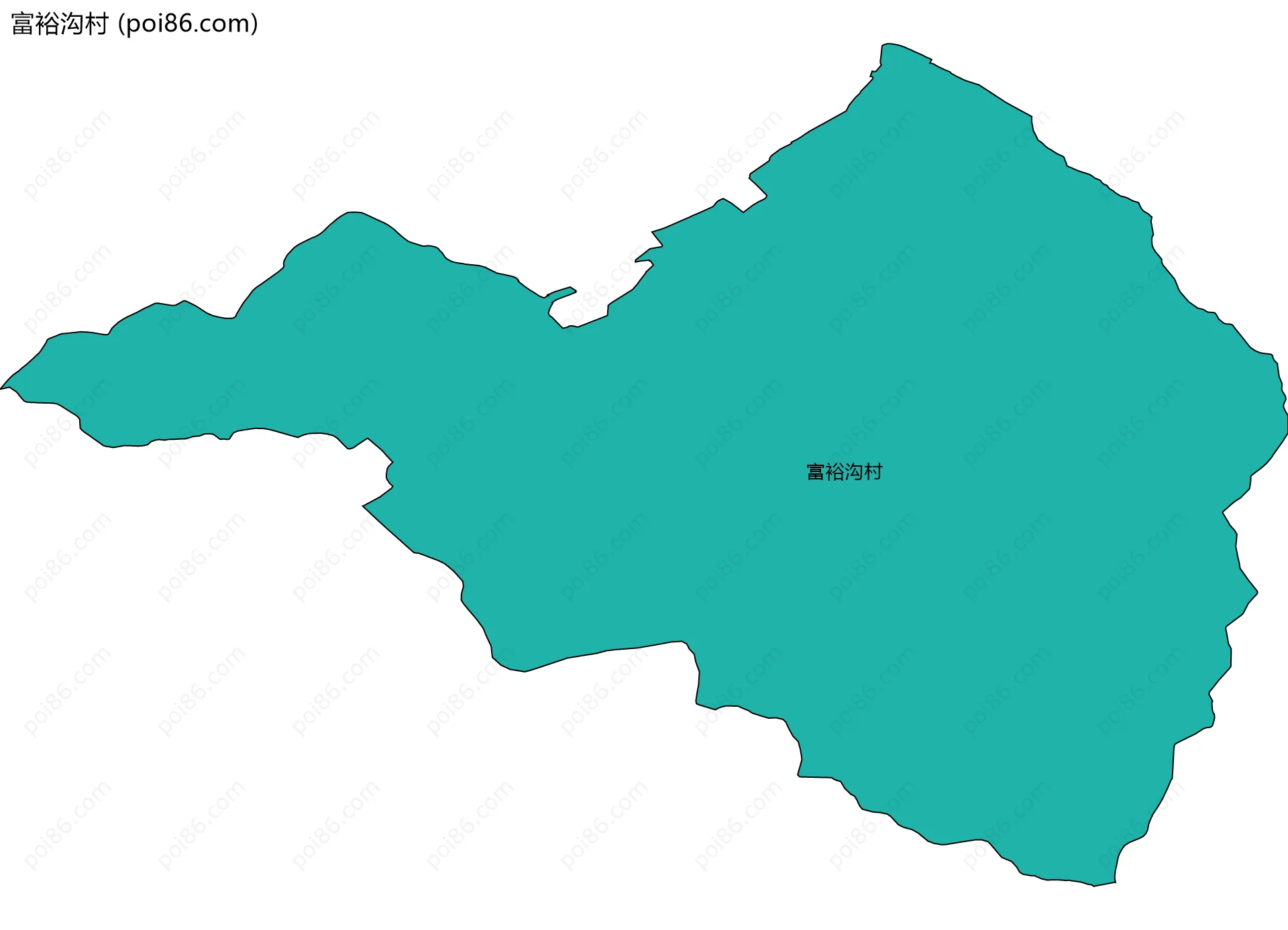 富裕沟村边界地图