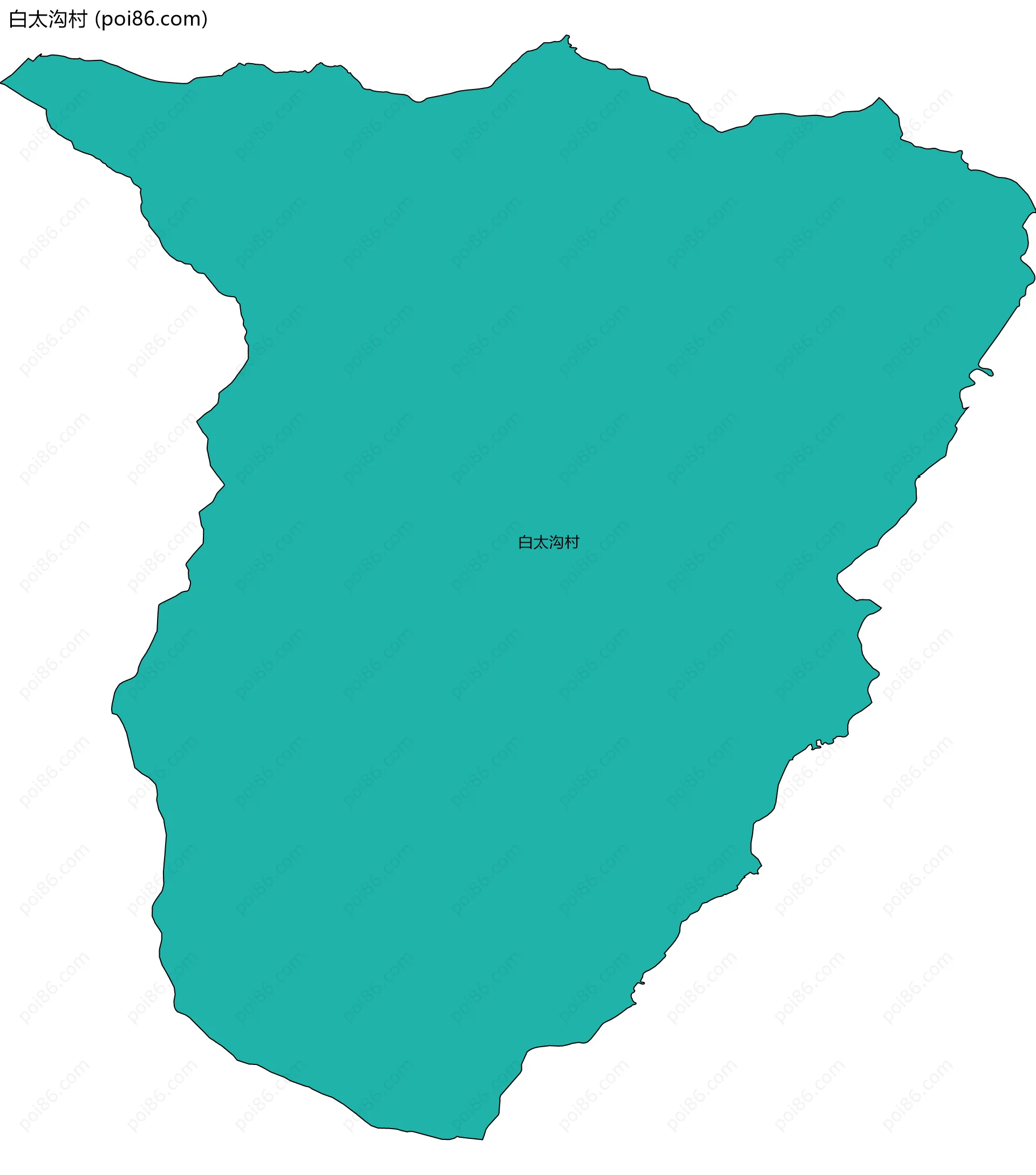 白太沟村边界地图