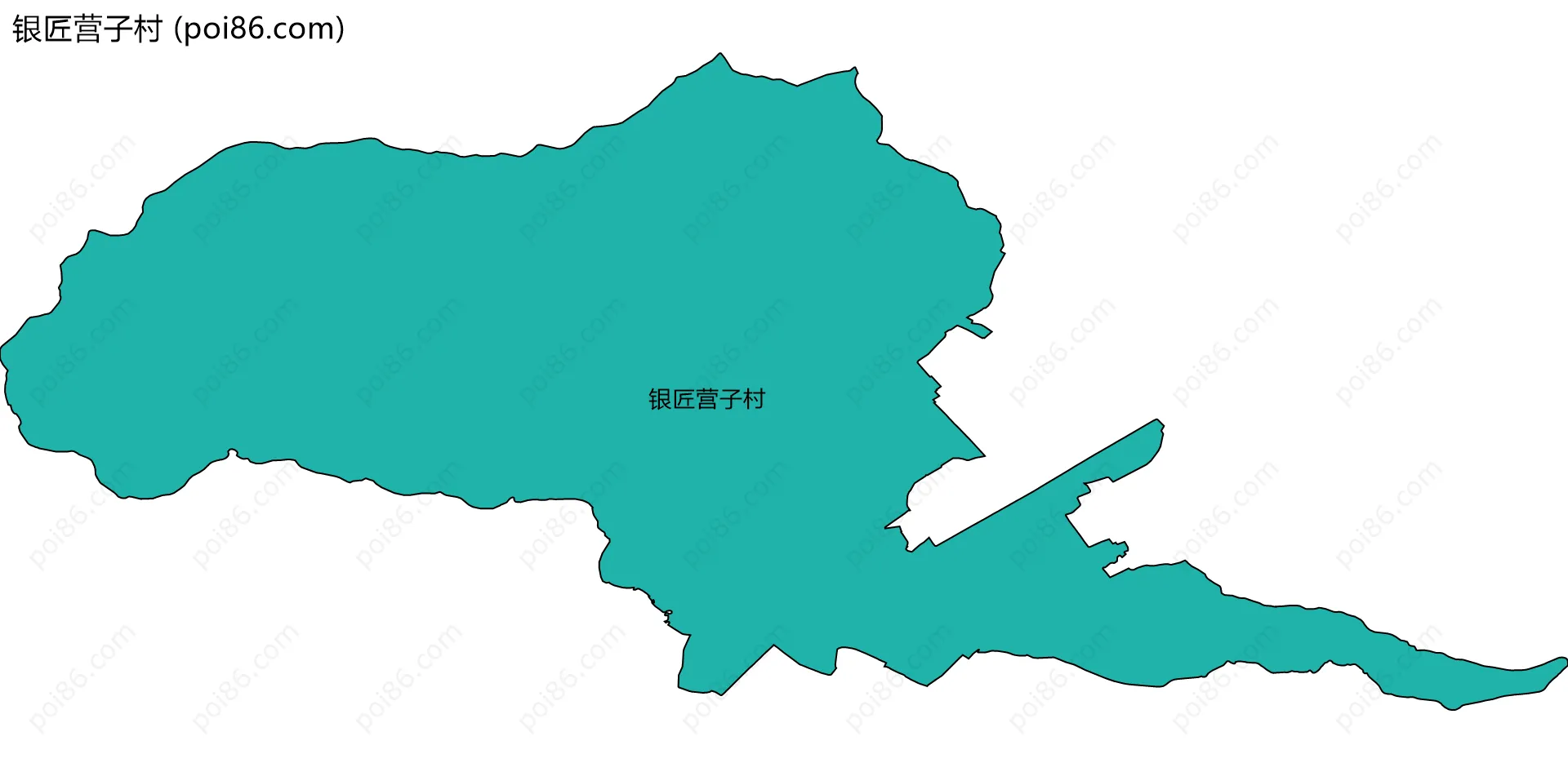 银匠营子村边界地图