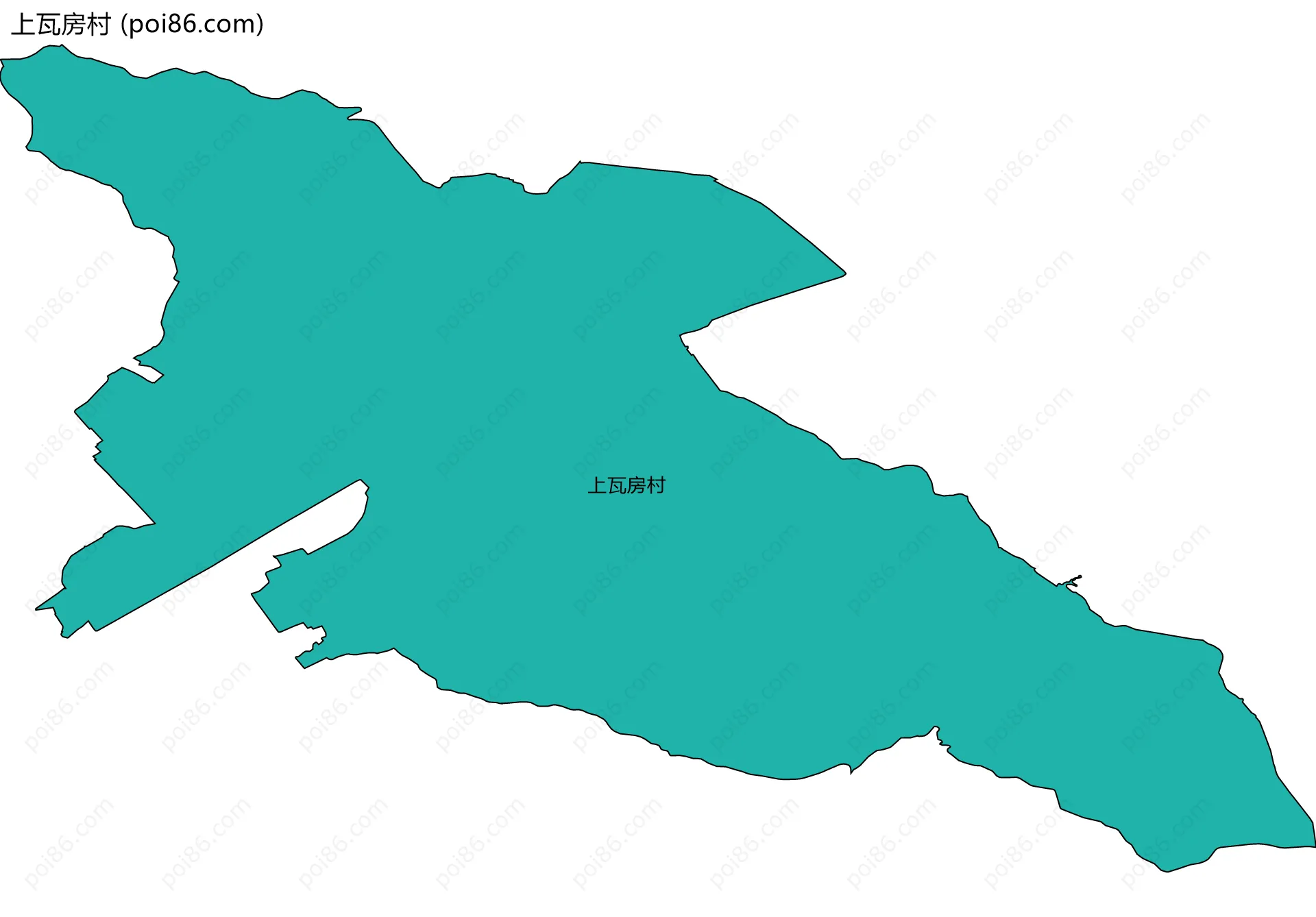 上瓦房村边界地图