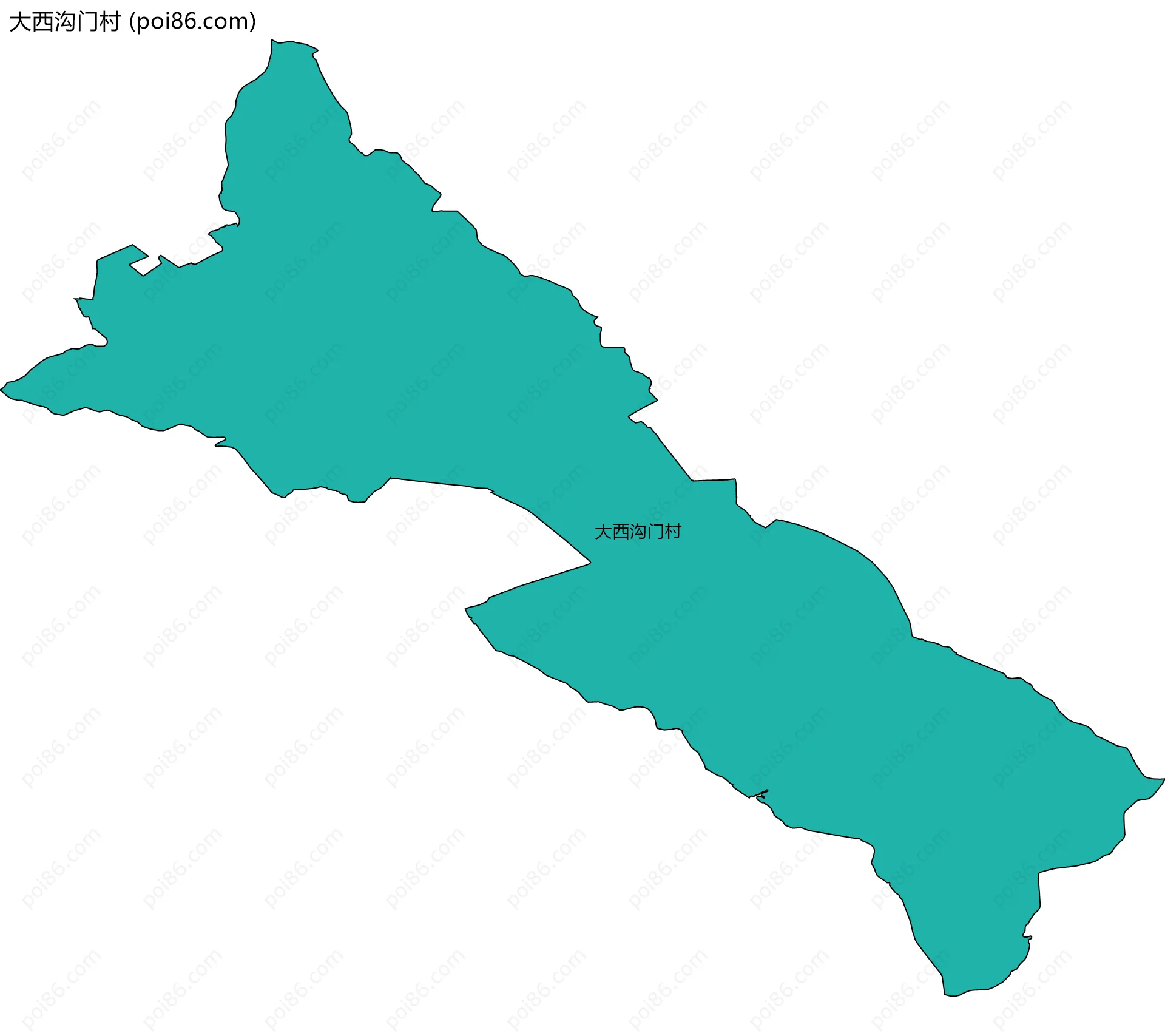 大西沟门村边界地图