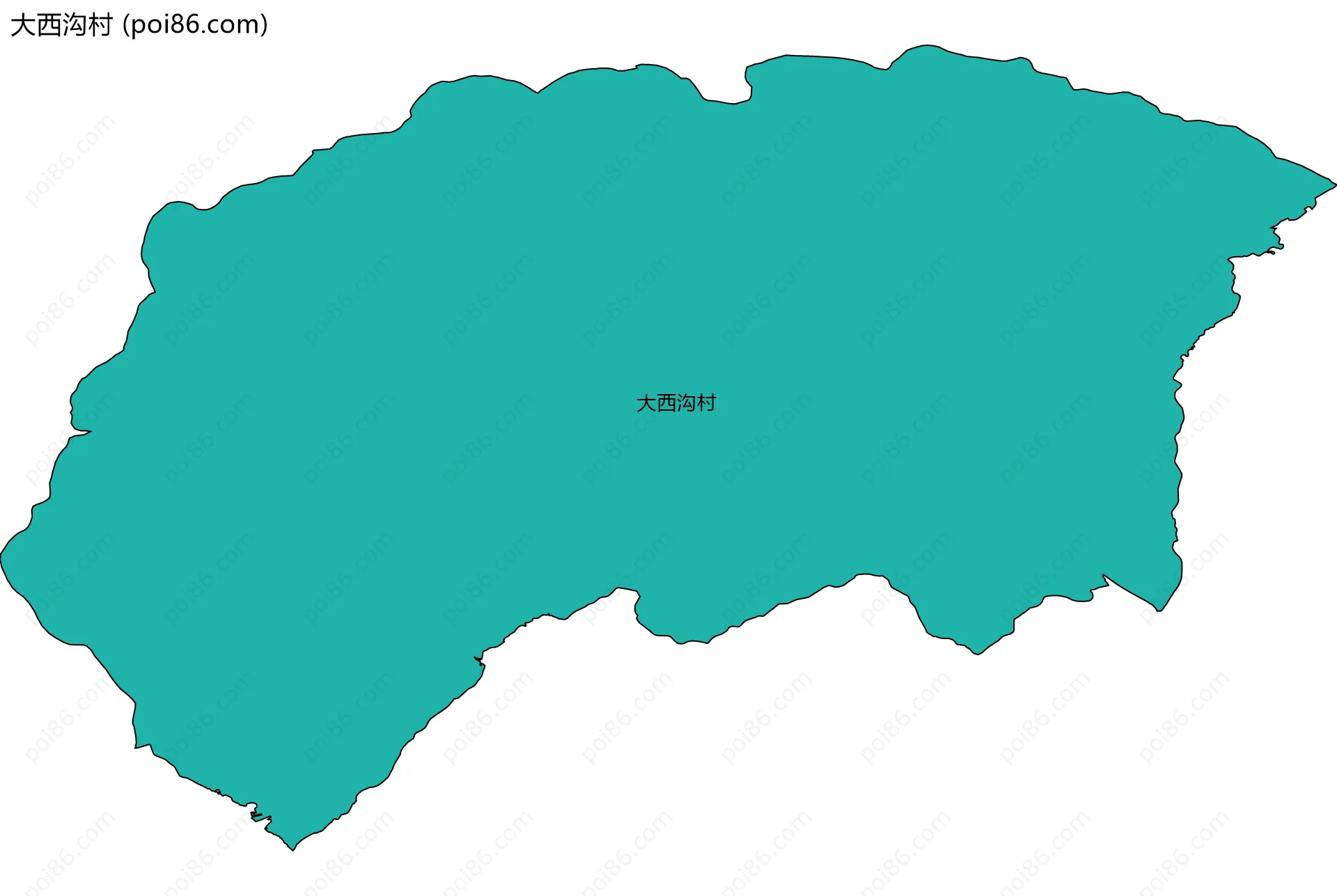 大西沟村边界地图