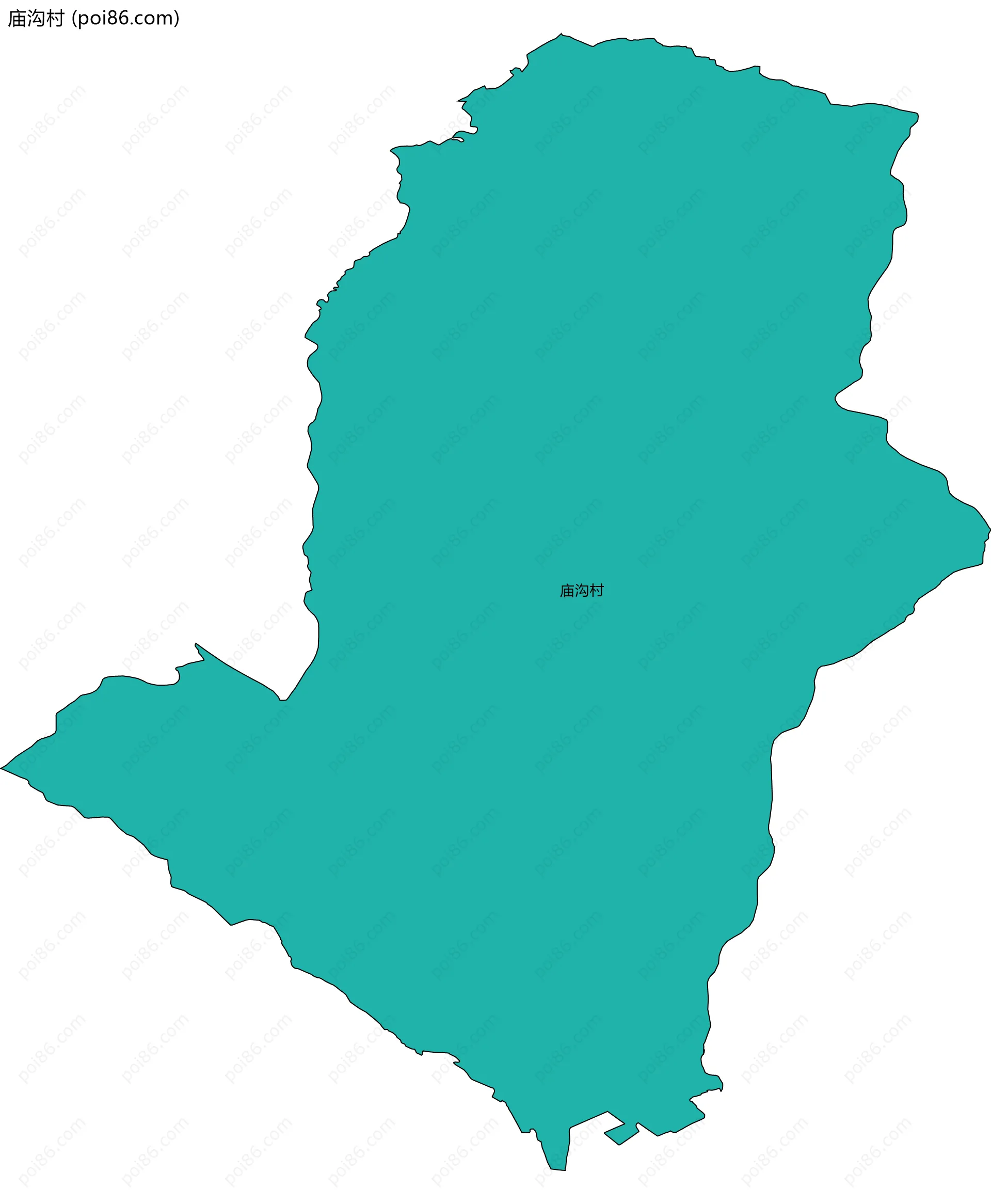 庙沟村边界地图