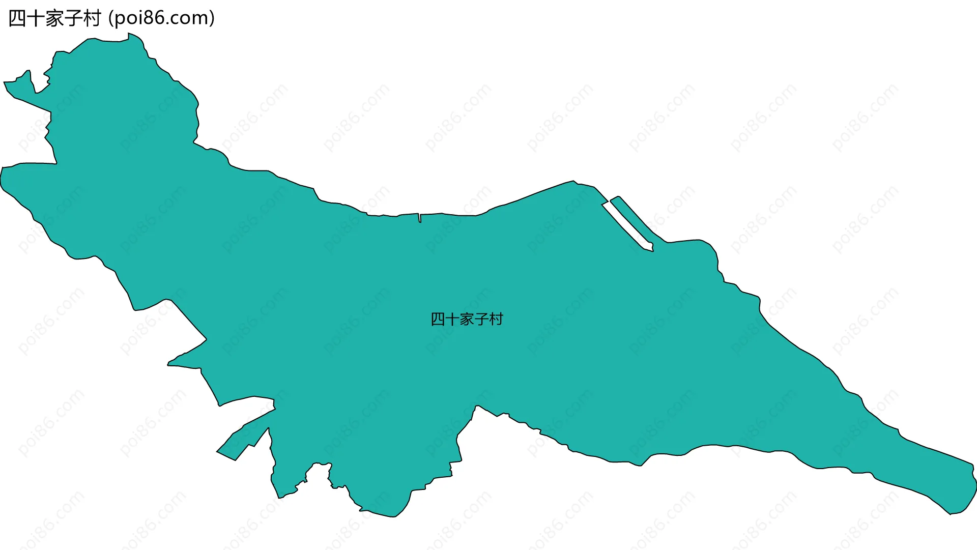 四十家子村边界地图