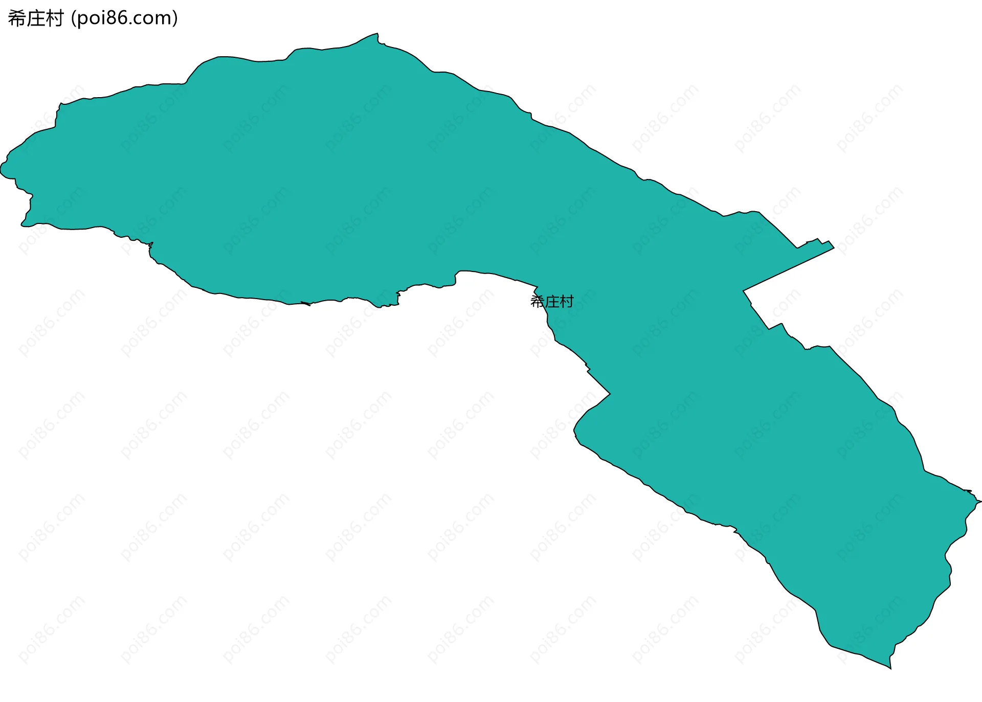 希庄村边界地图