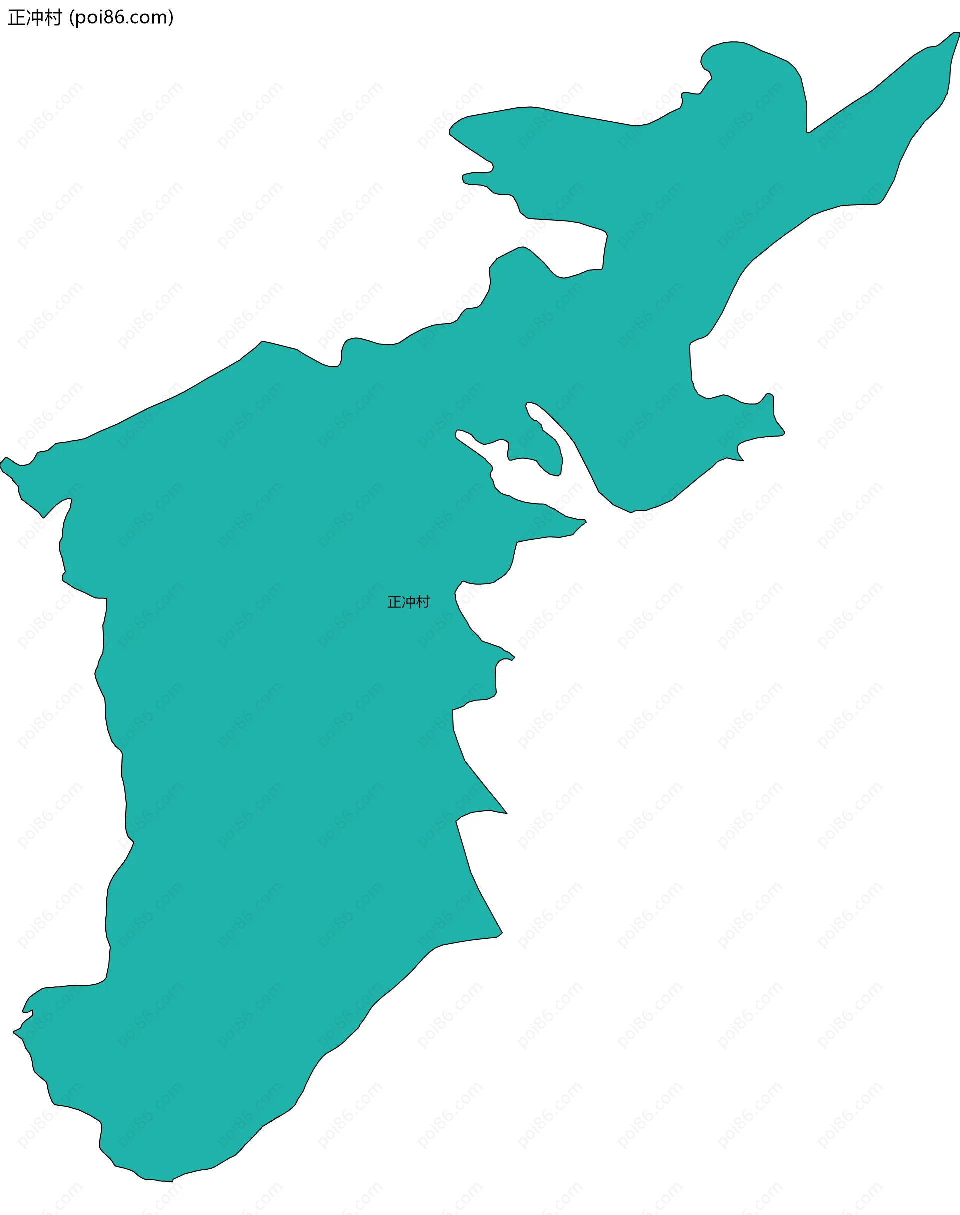正冲村边界地图