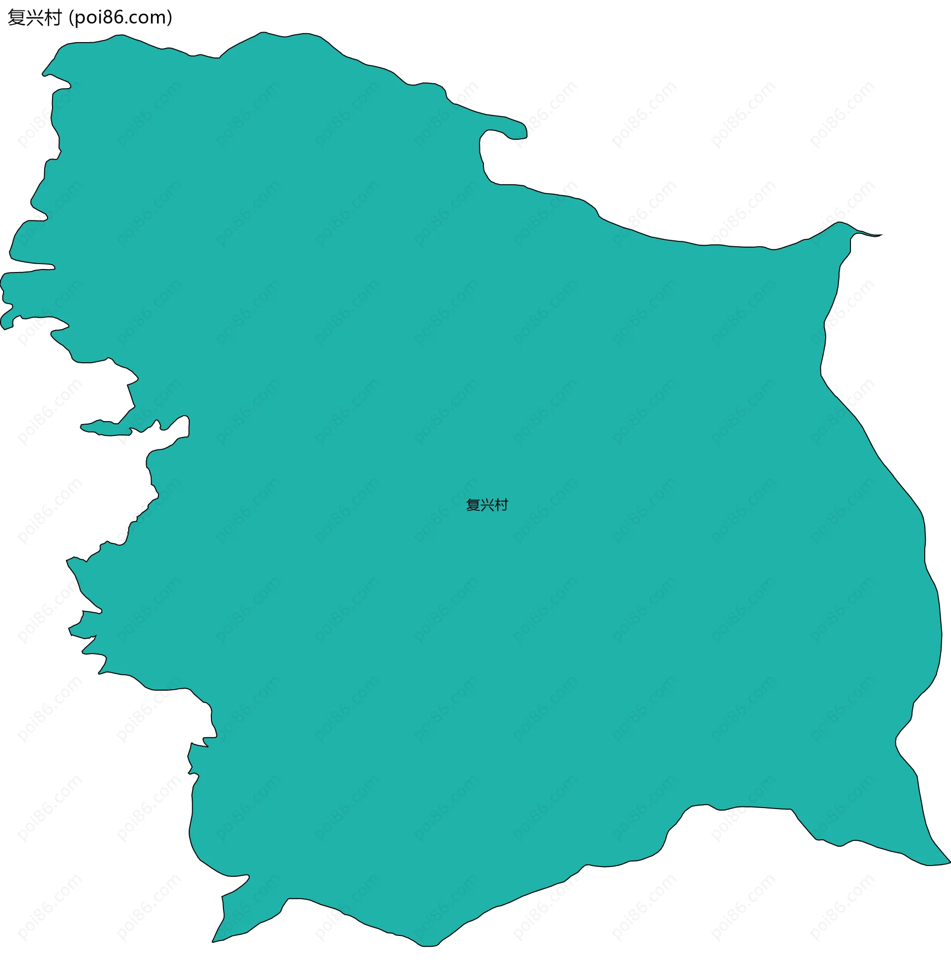 复兴村边界地图