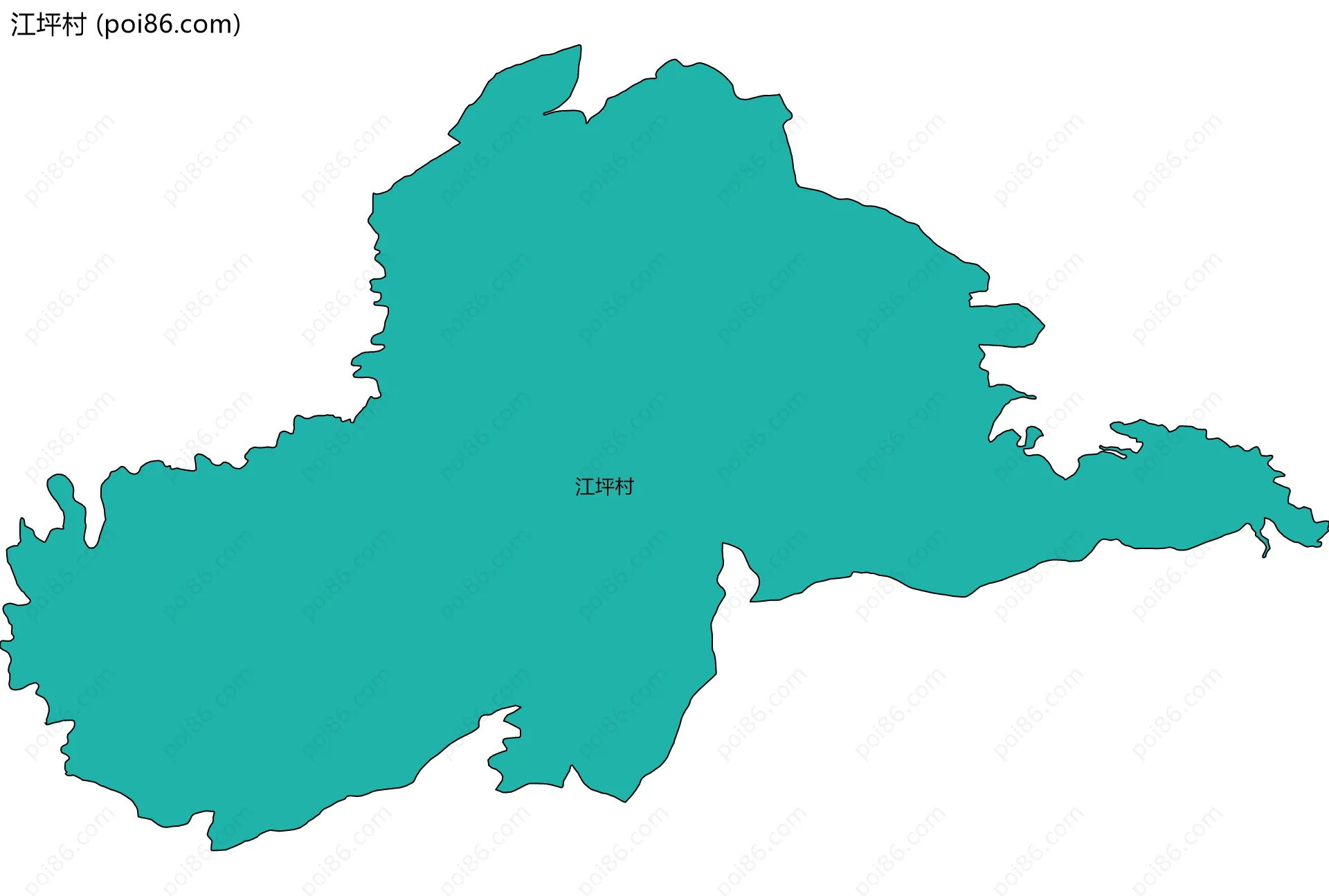 江坪村边界地图