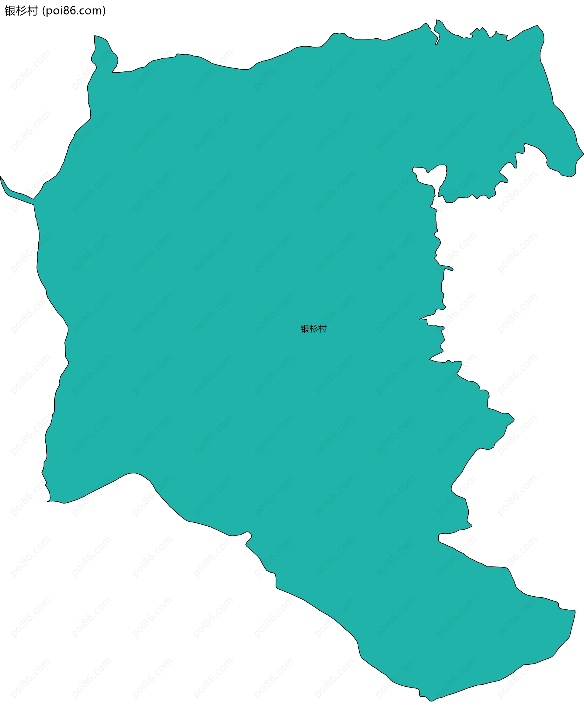 银杉村边界地图