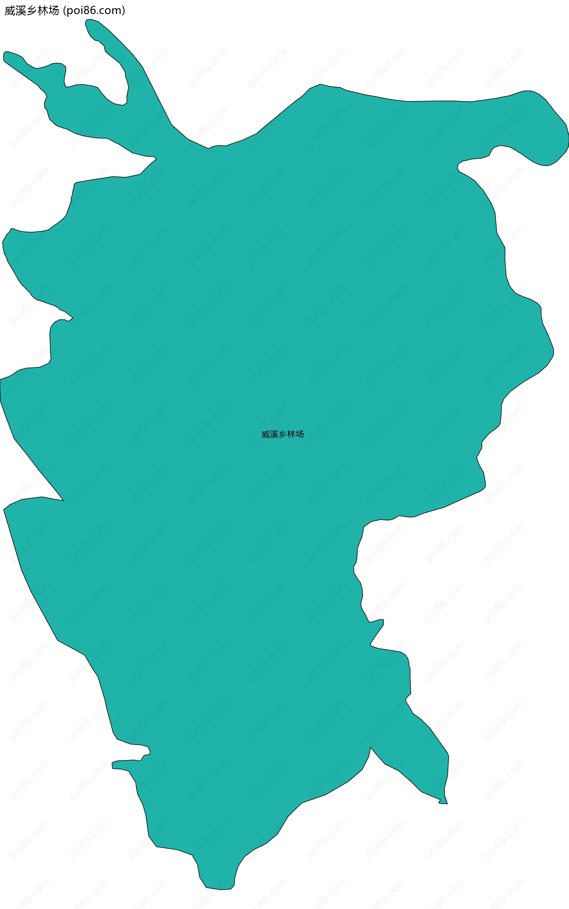 威溪乡林场边界地图