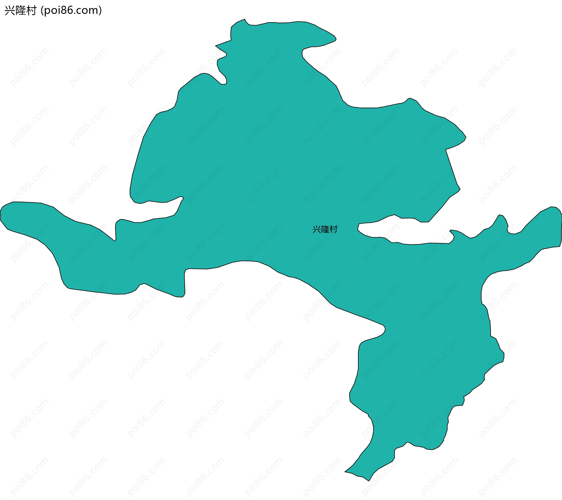 兴隆村边界地图