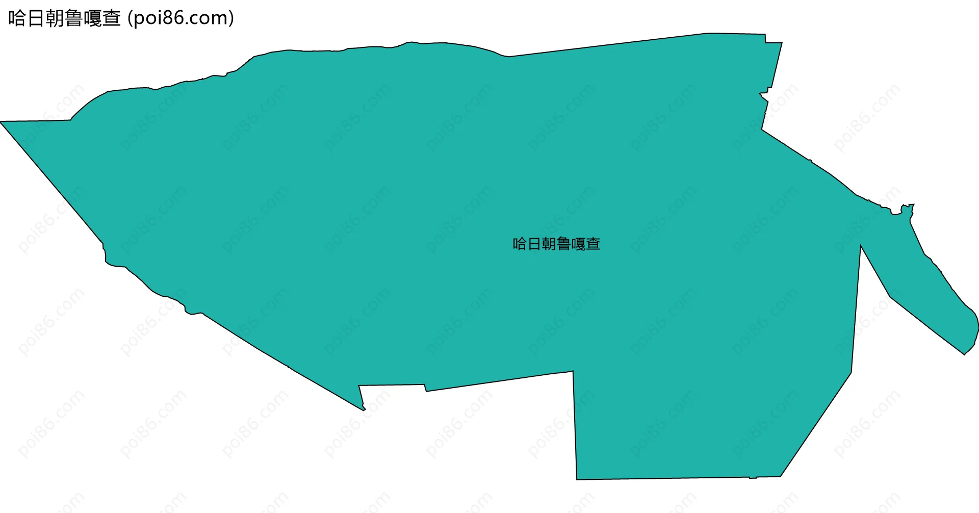 哈日朝鲁嘎查边界地图