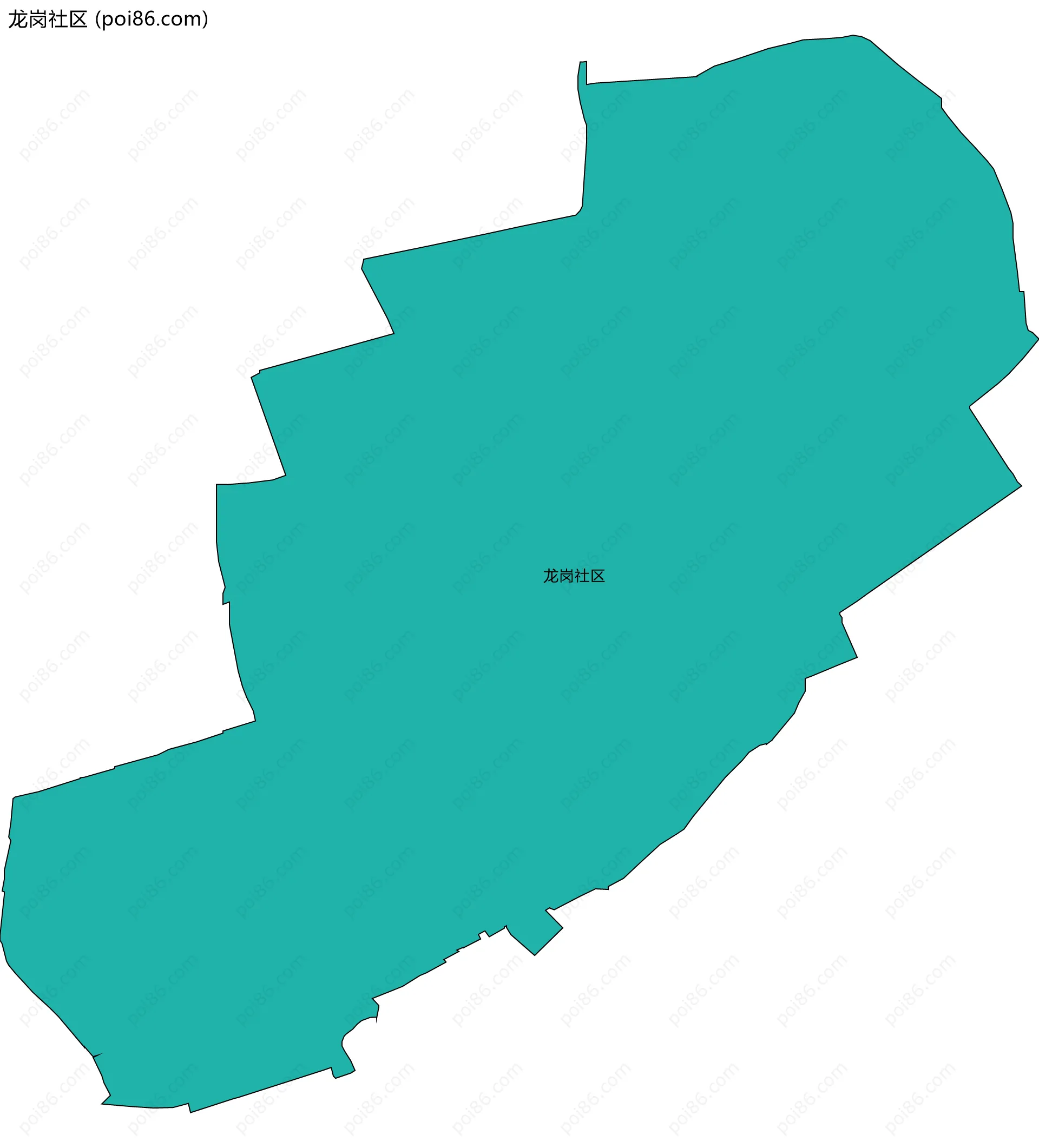 龙岗社区边界地图
