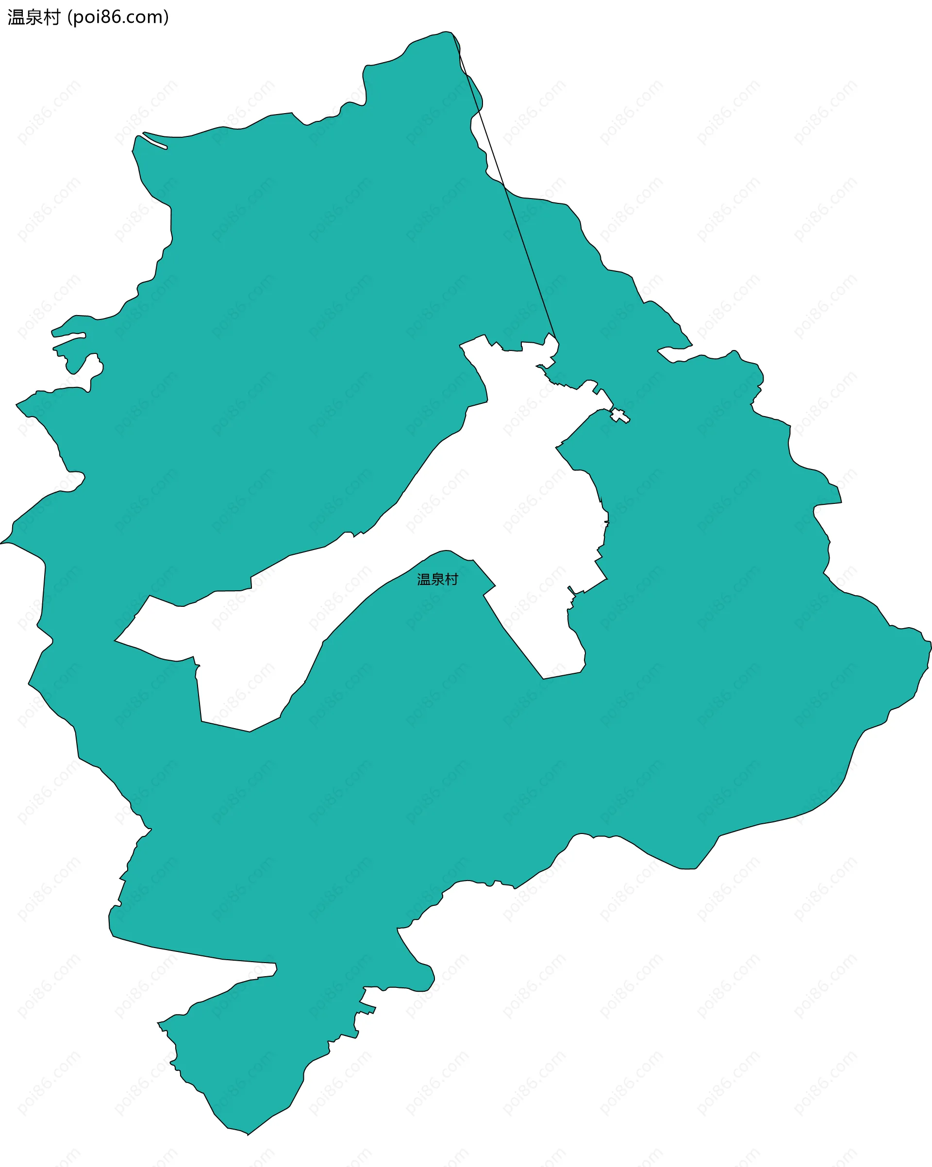 温泉村边界地图