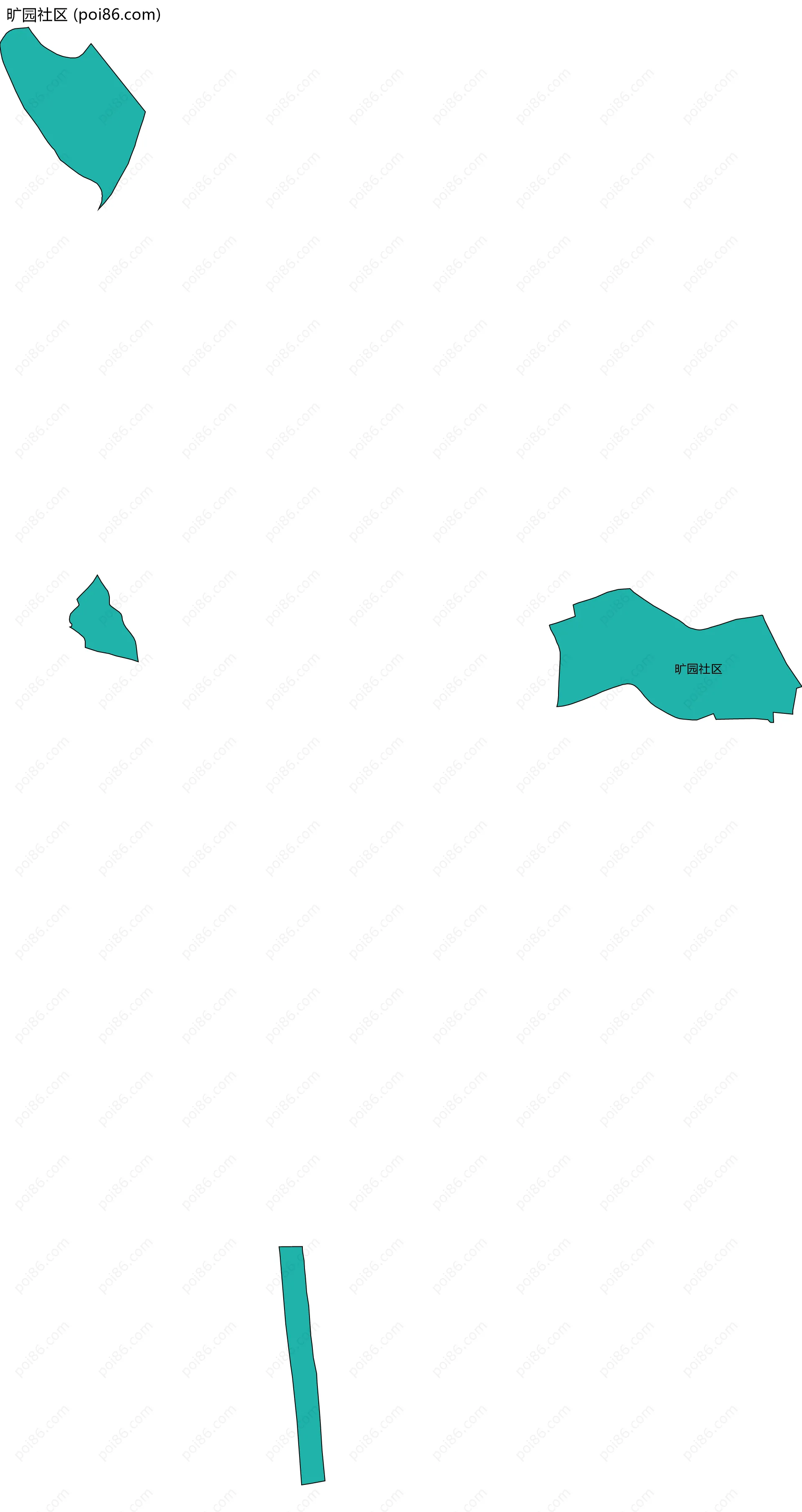 旷园社区边界地图