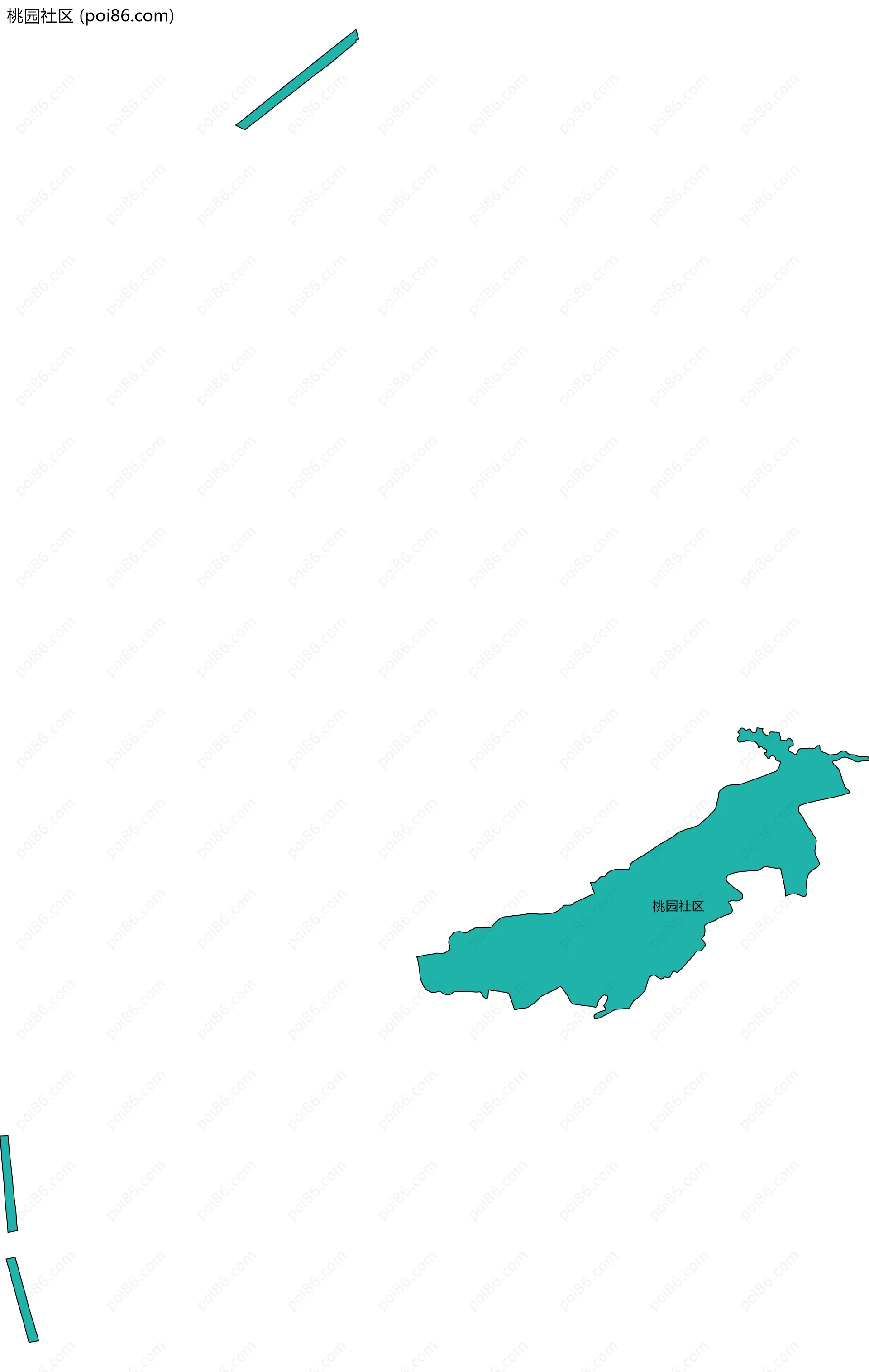 桃园社区边界地图