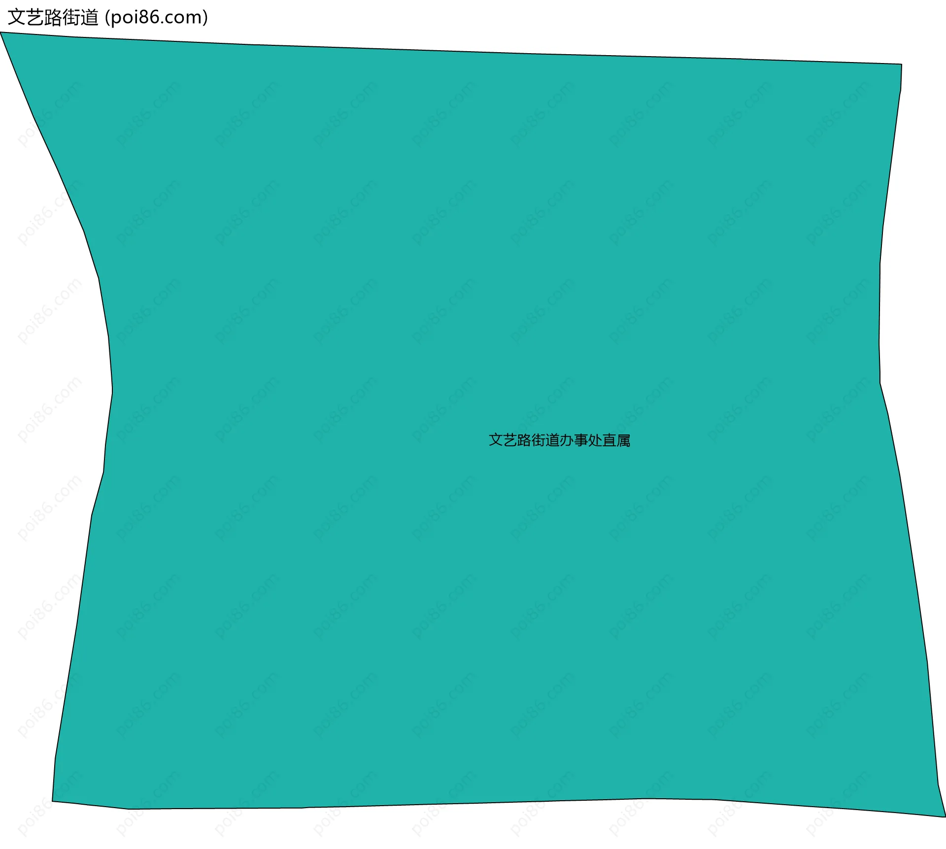 文艺路街道边界地图(五级行政区划)