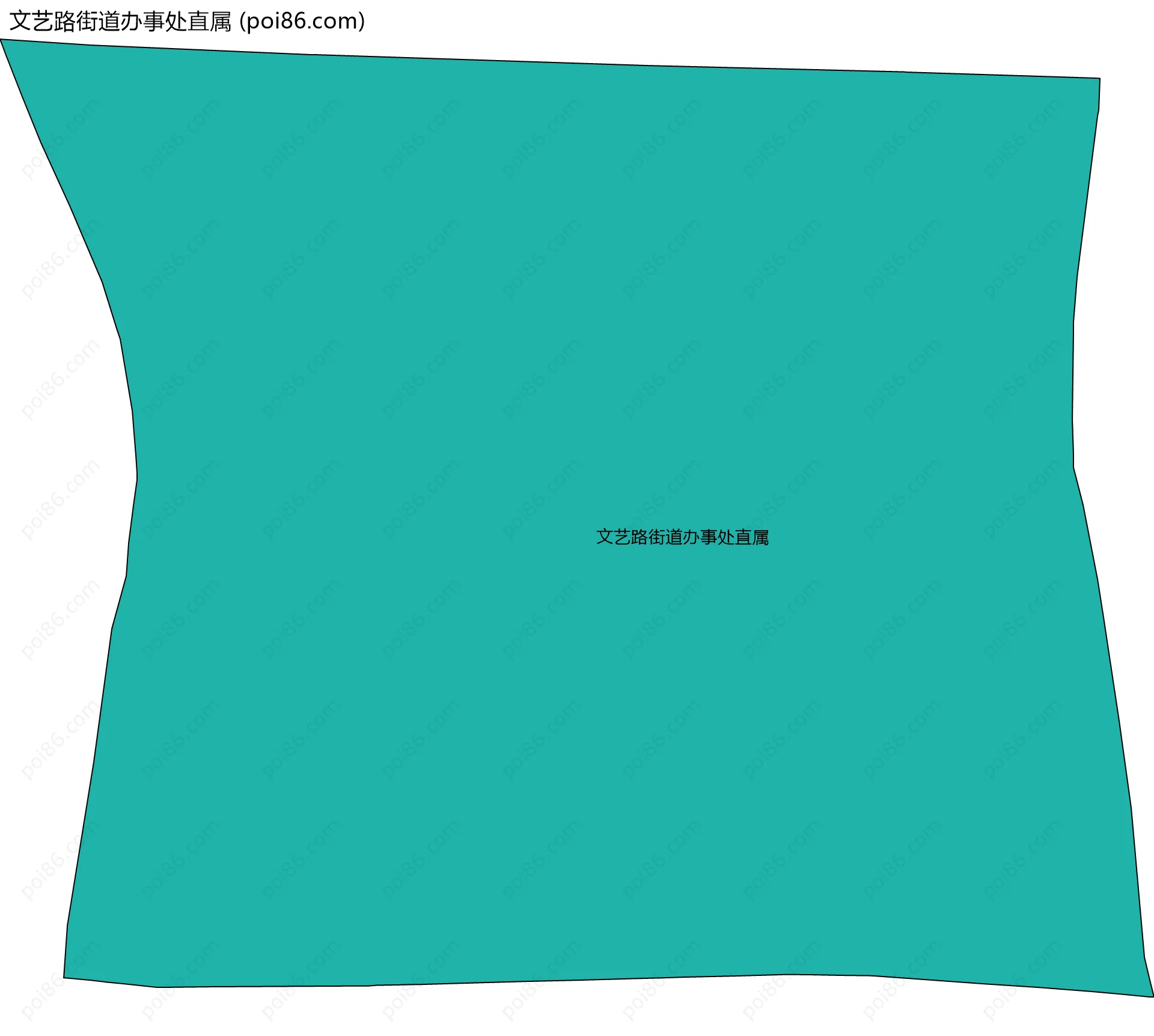 文艺路街道办事处直属边界地图