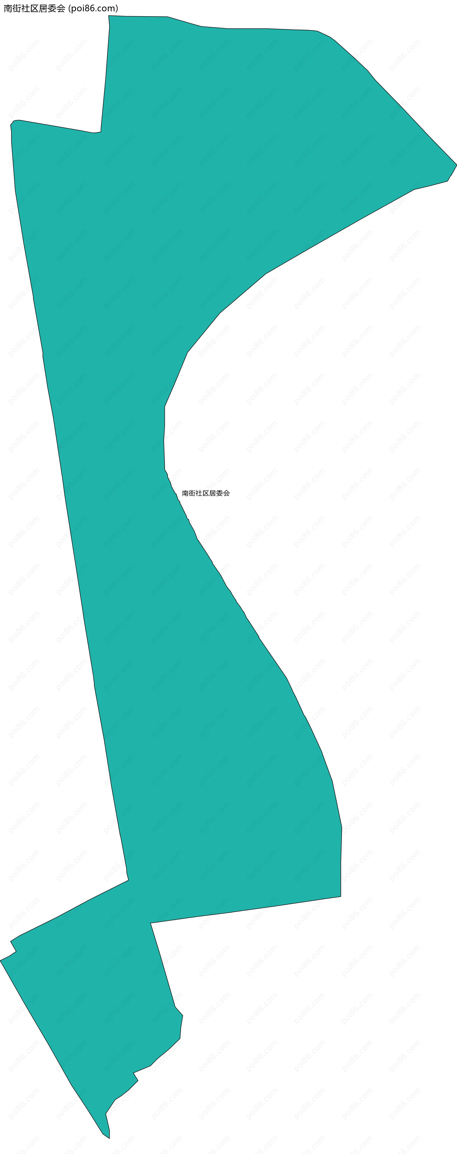 南街社区居委会边界地图