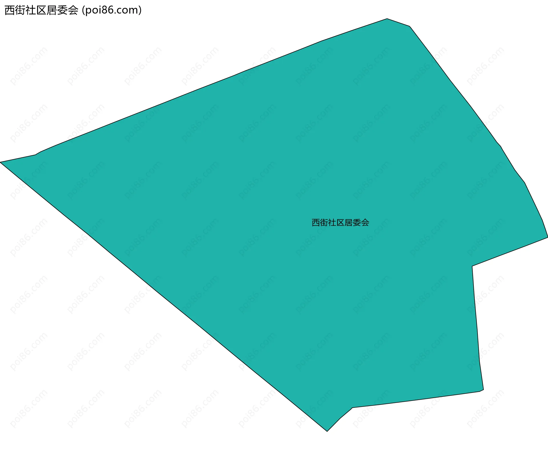 西街社区居委会边界地图