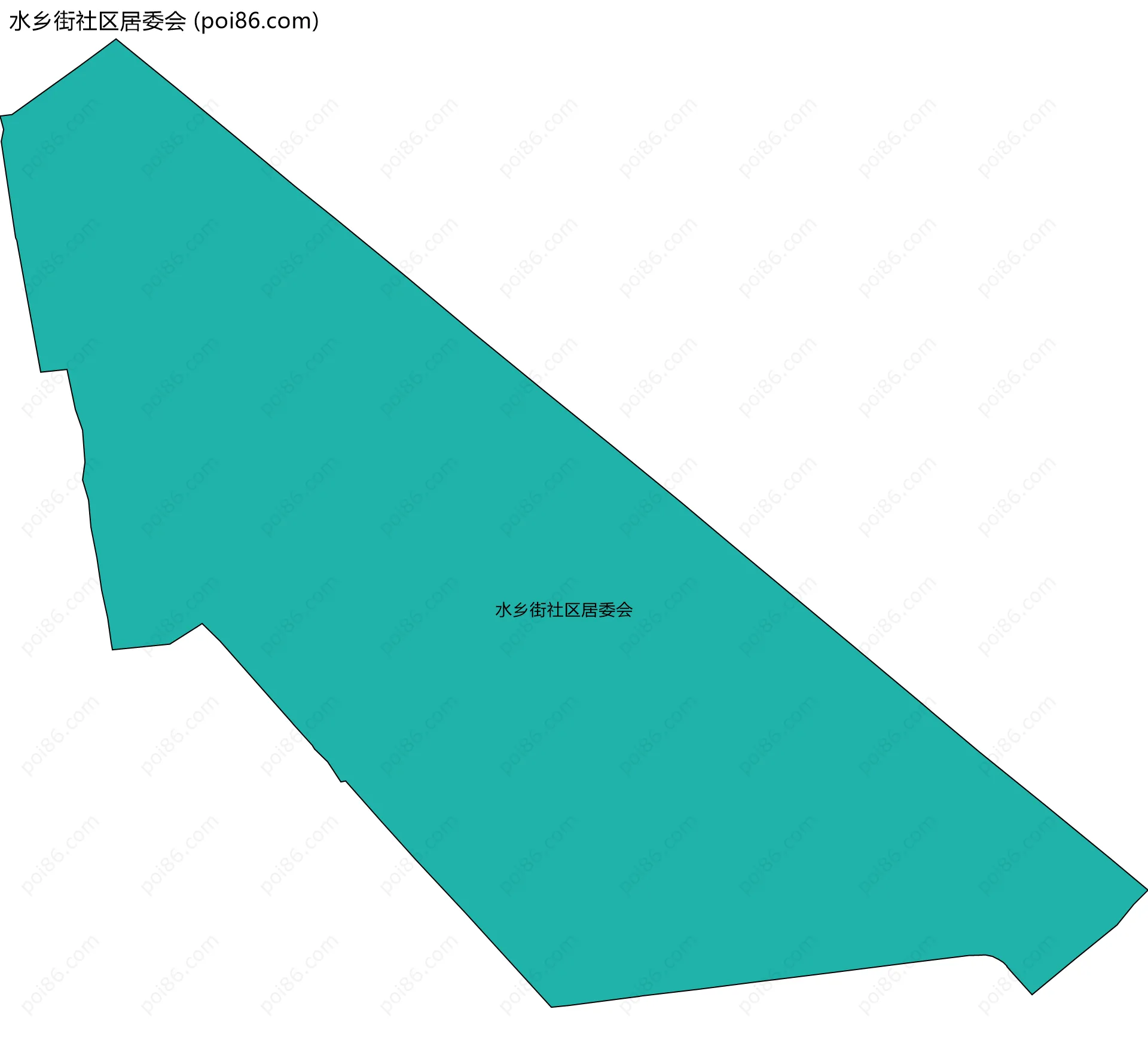 水乡街社区居委会边界地图