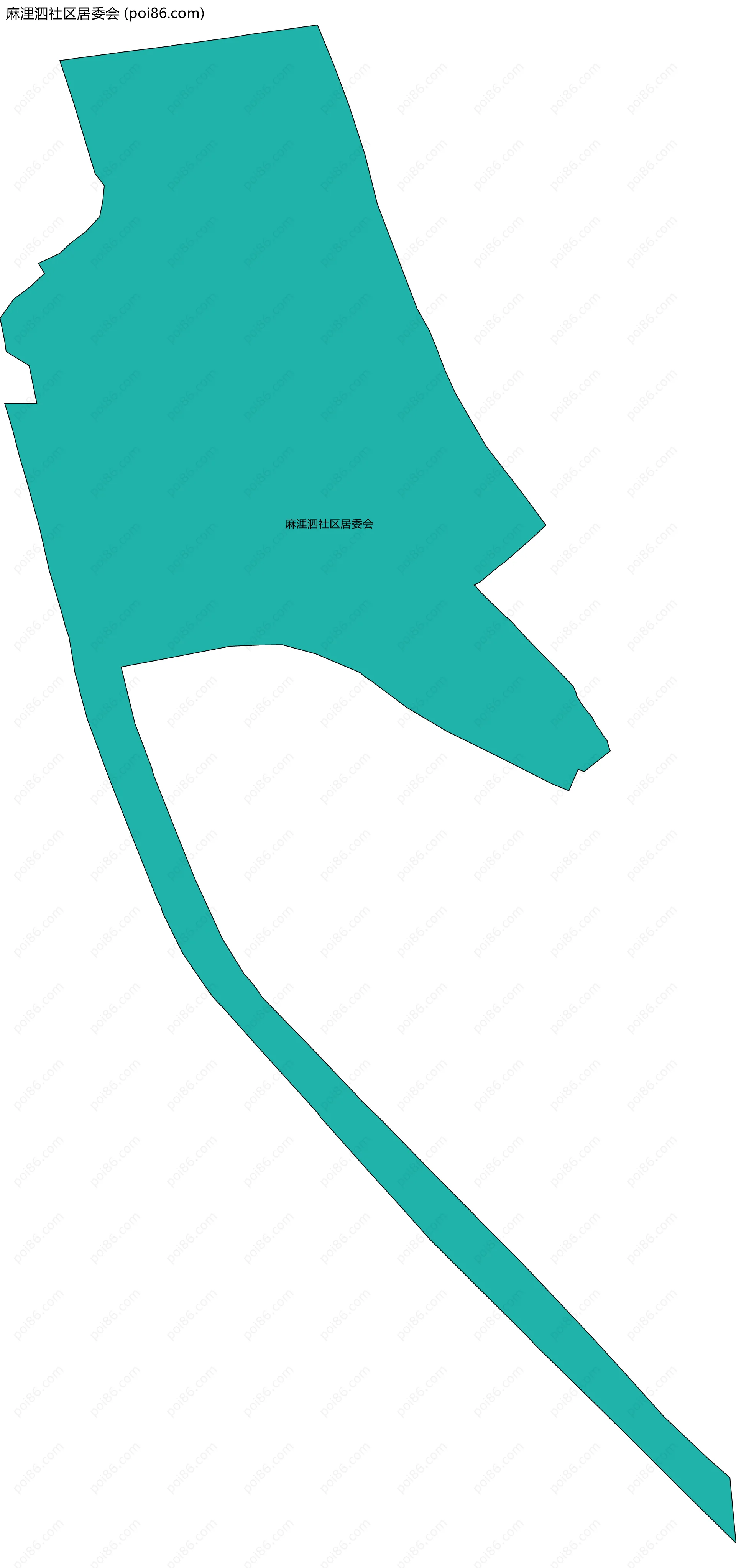 麻浬泗社区居委会边界地图