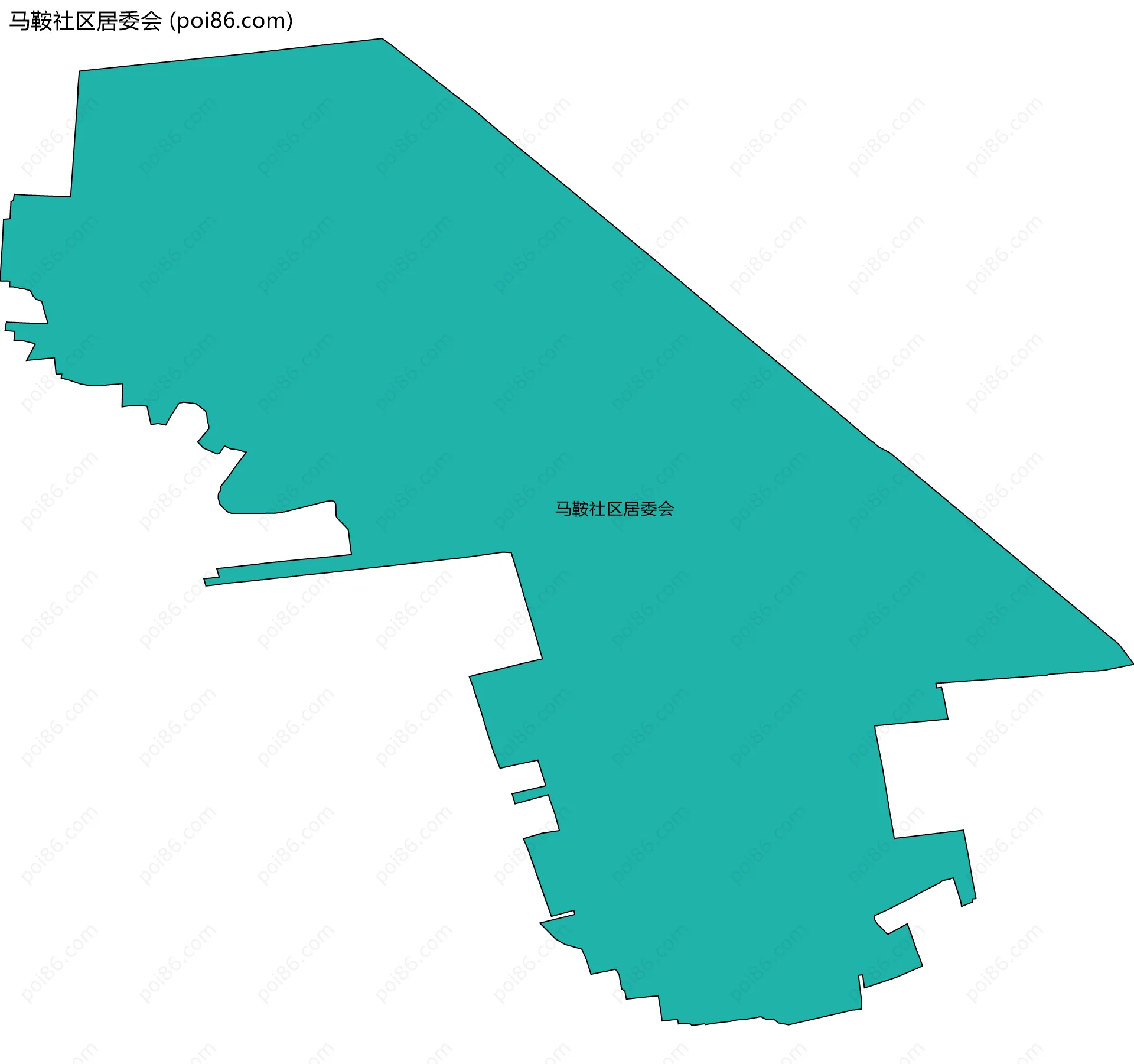 马鞍社区居委会边界地图