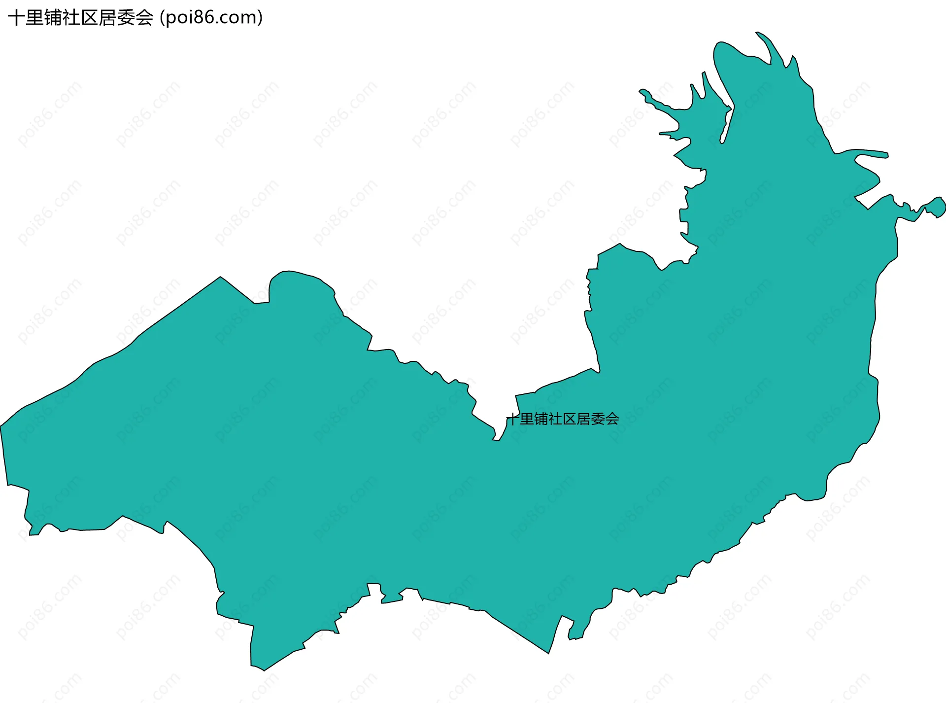 十里铺社区居委会边界地图