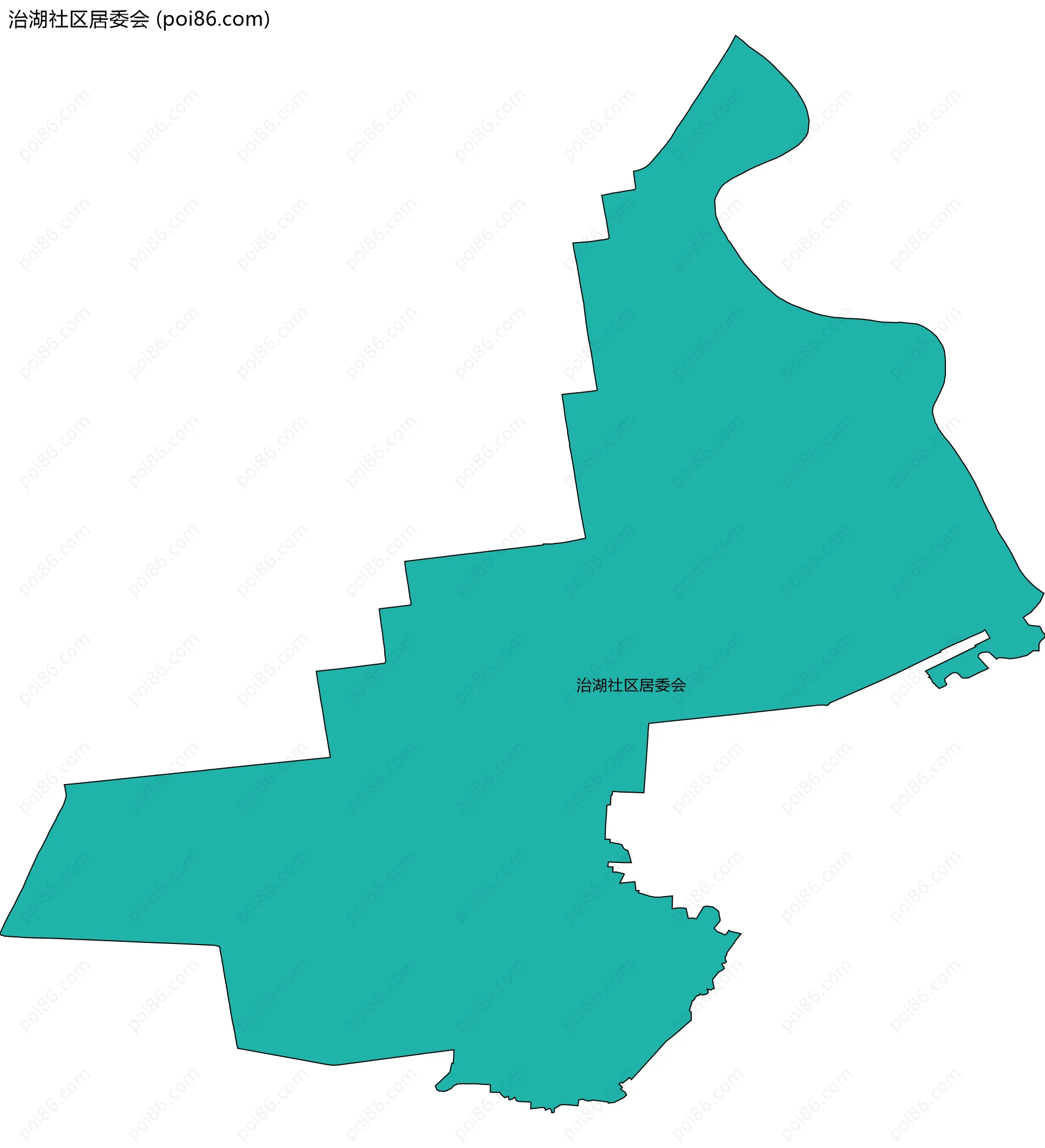 治湖社区居委会边界地图