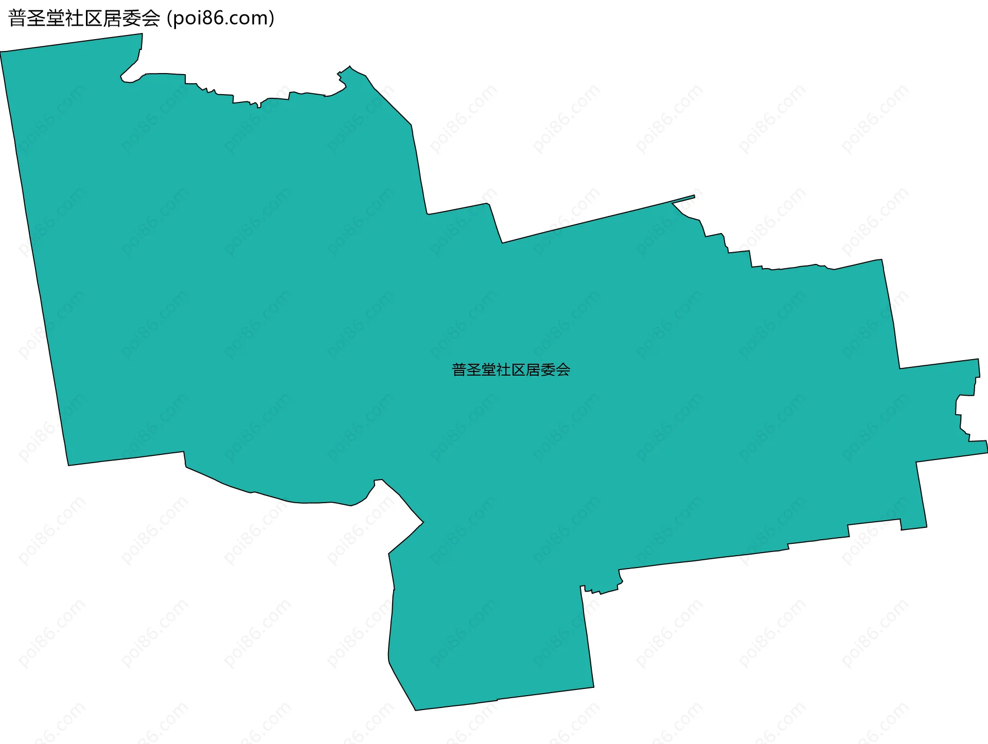 普圣堂社区居委会边界地图