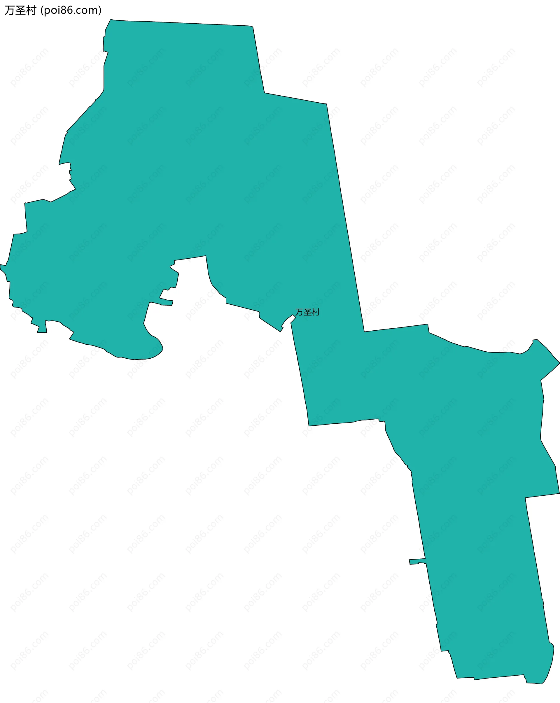 万圣村边界地图