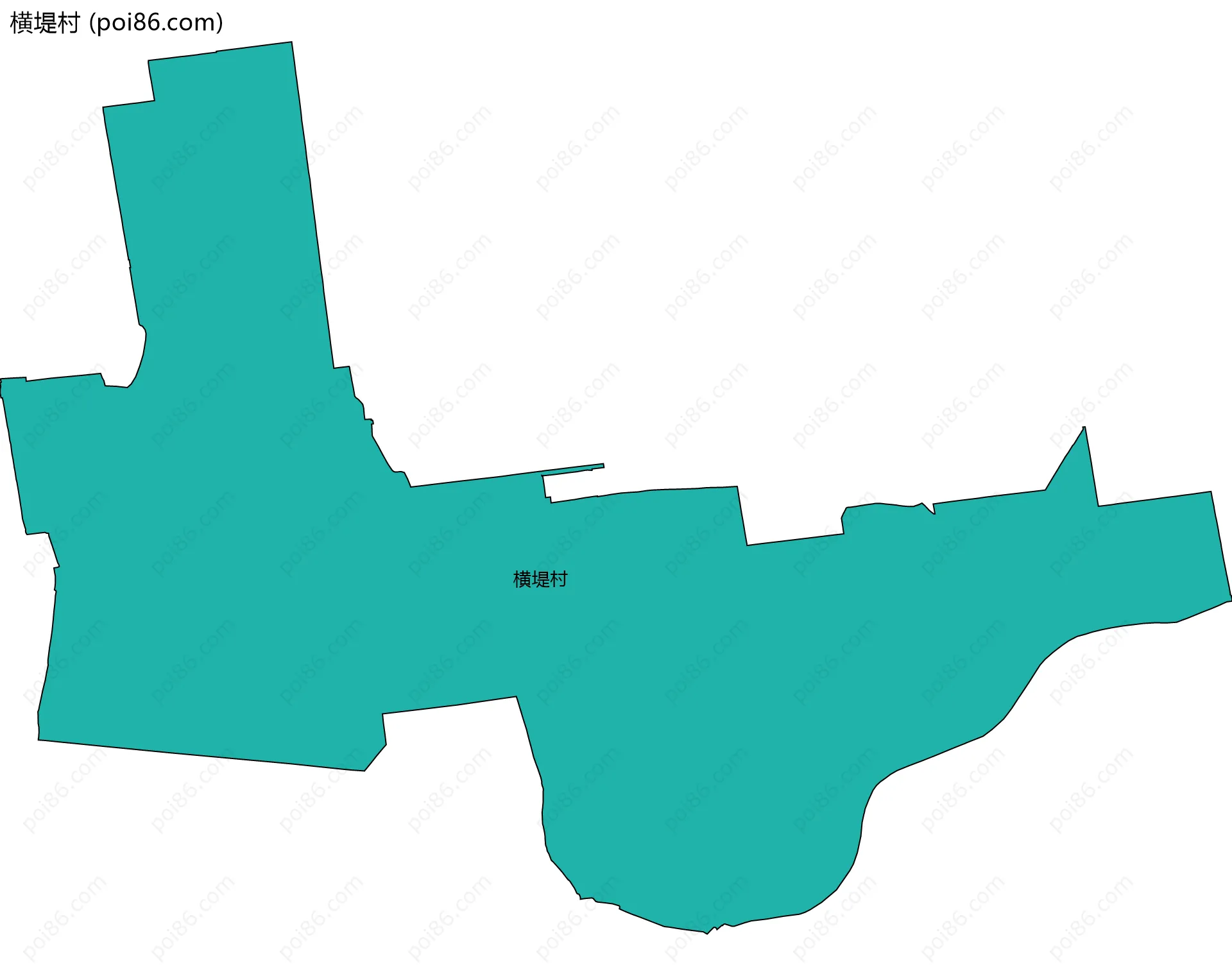 横堤村边界地图