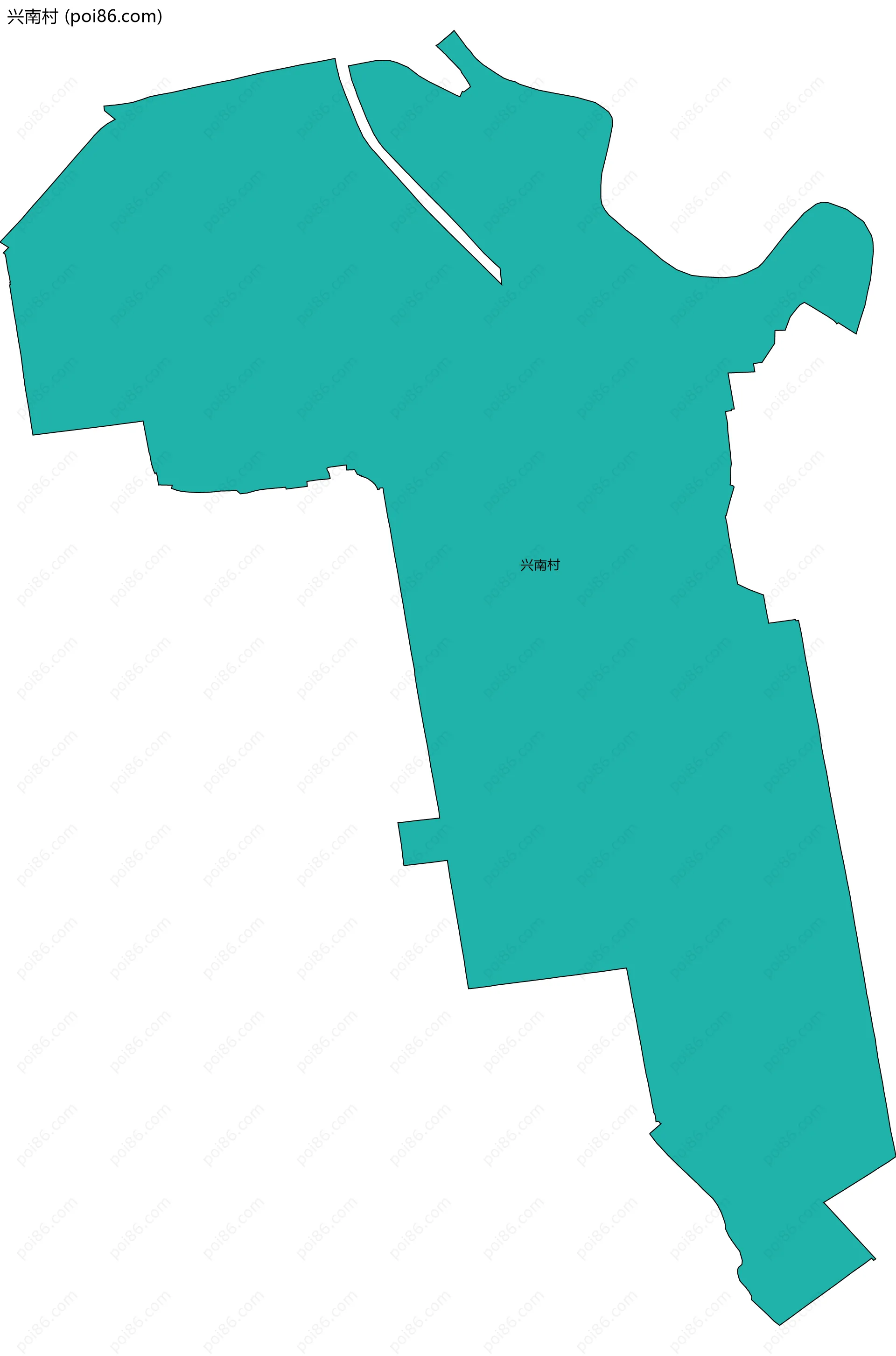 兴南村边界地图