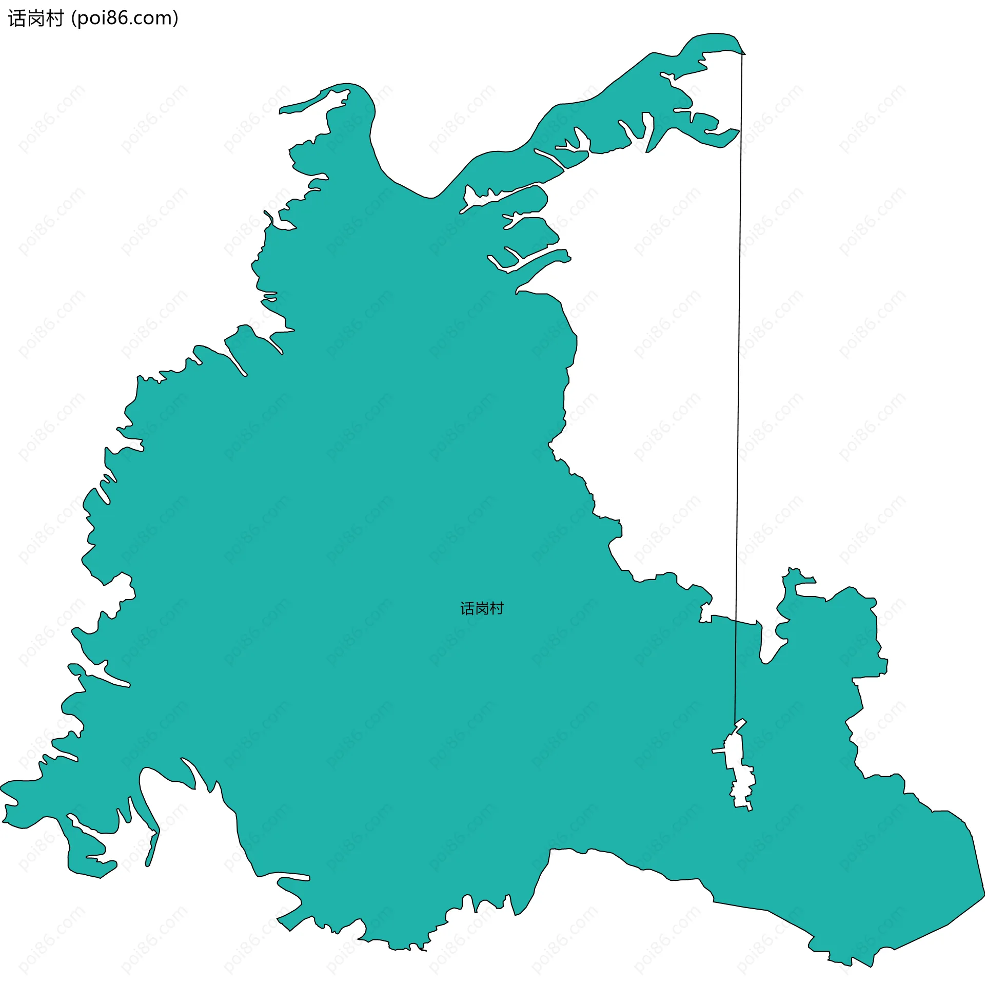 话岗村边界地图