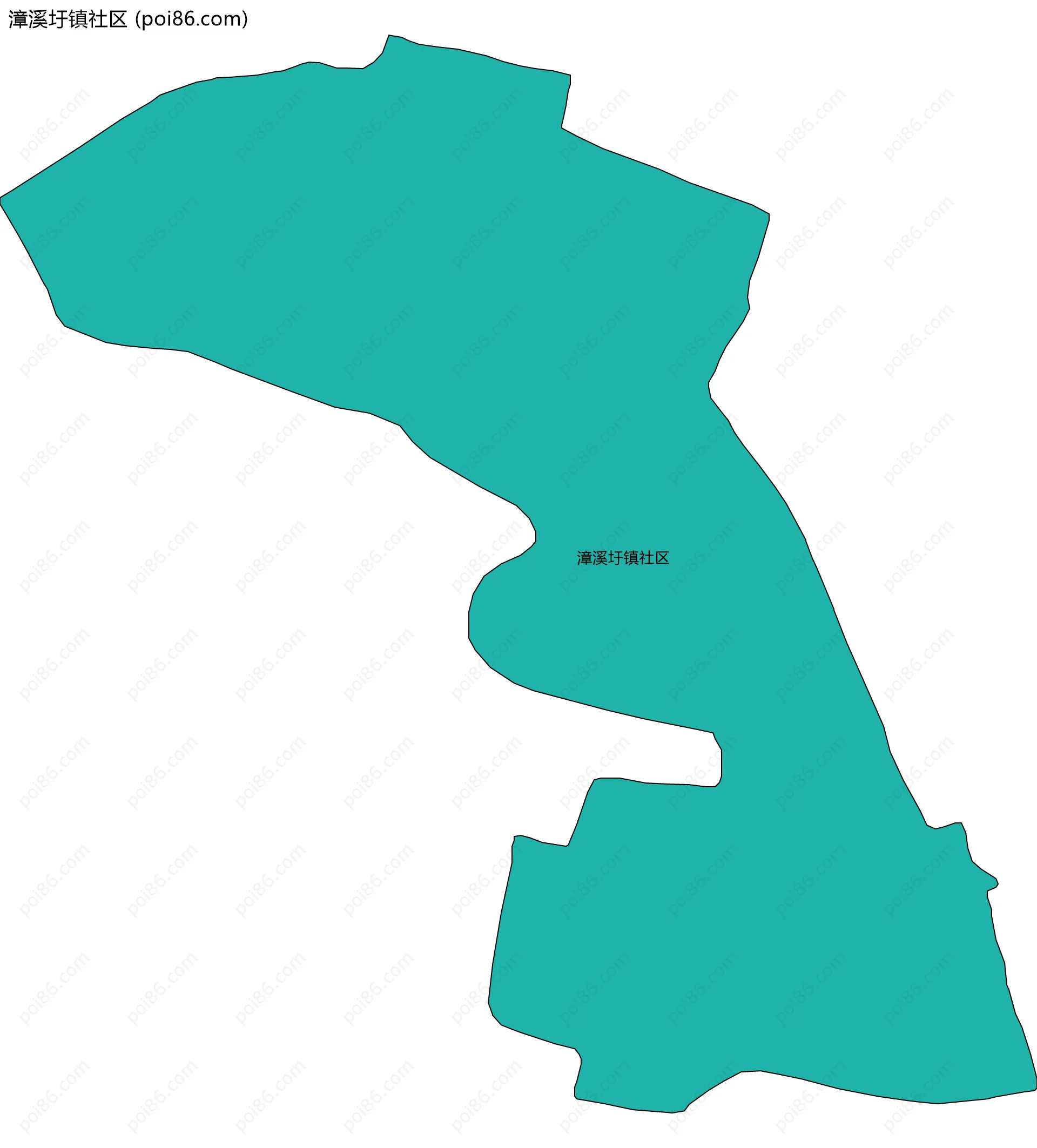 漳溪圩镇社区边界地图