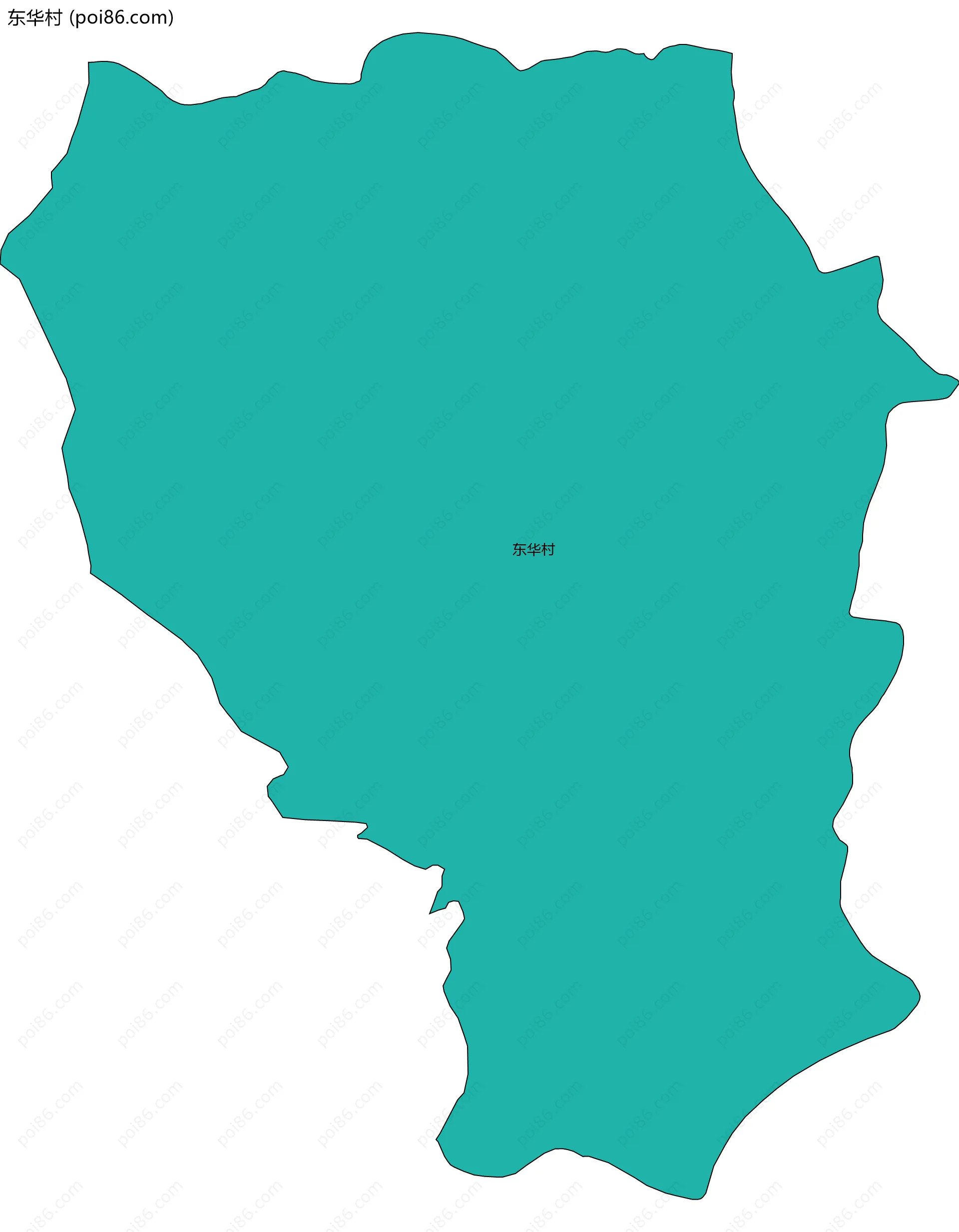 东华村边界地图