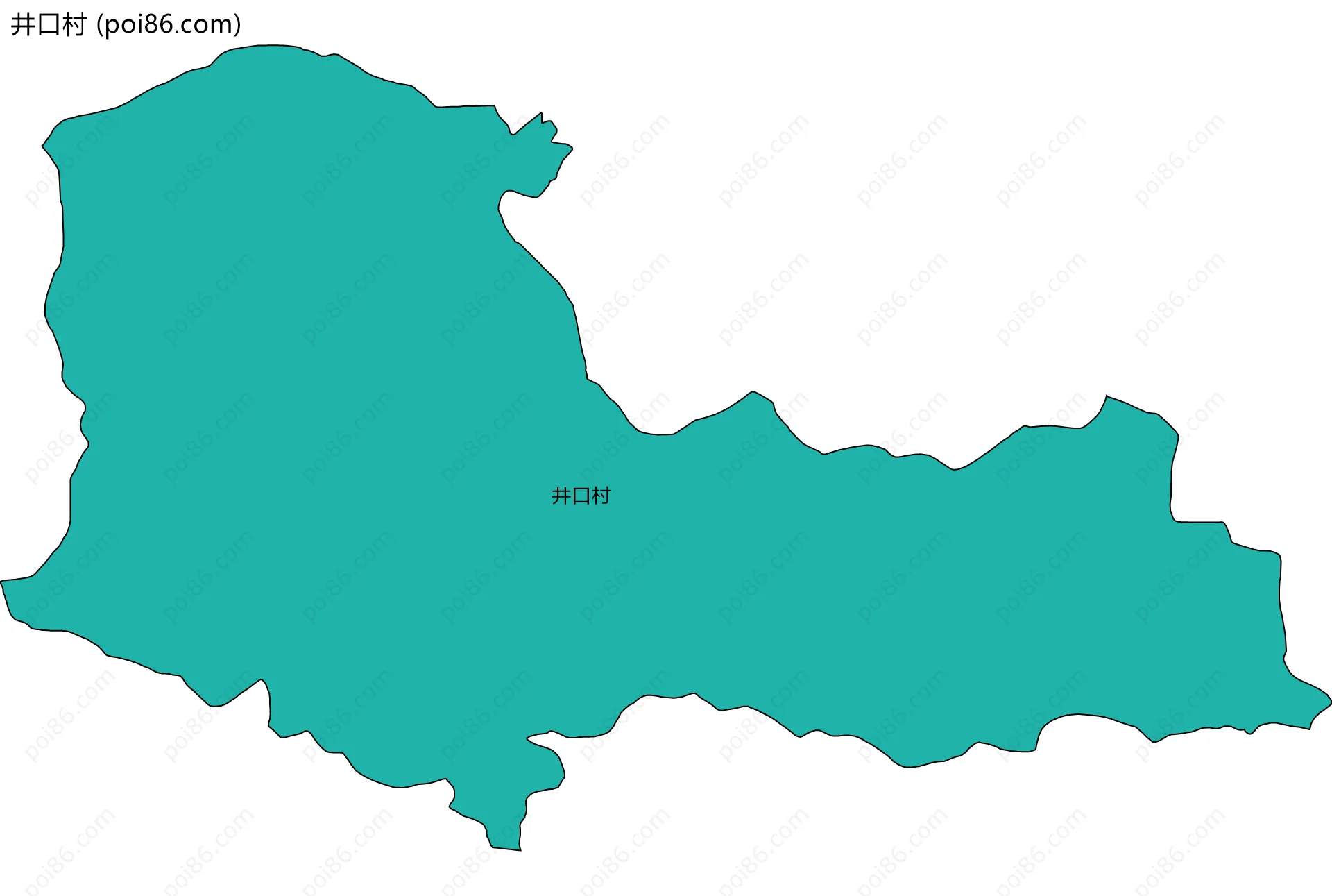 井口村边界地图