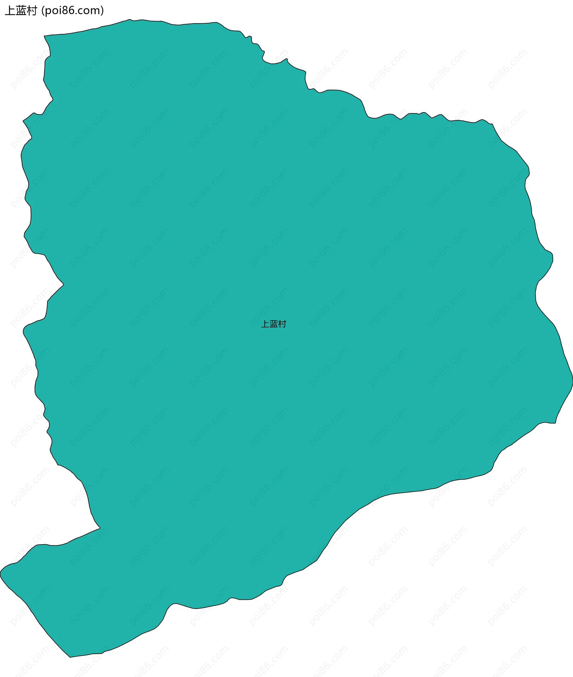 上蓝村边界地图